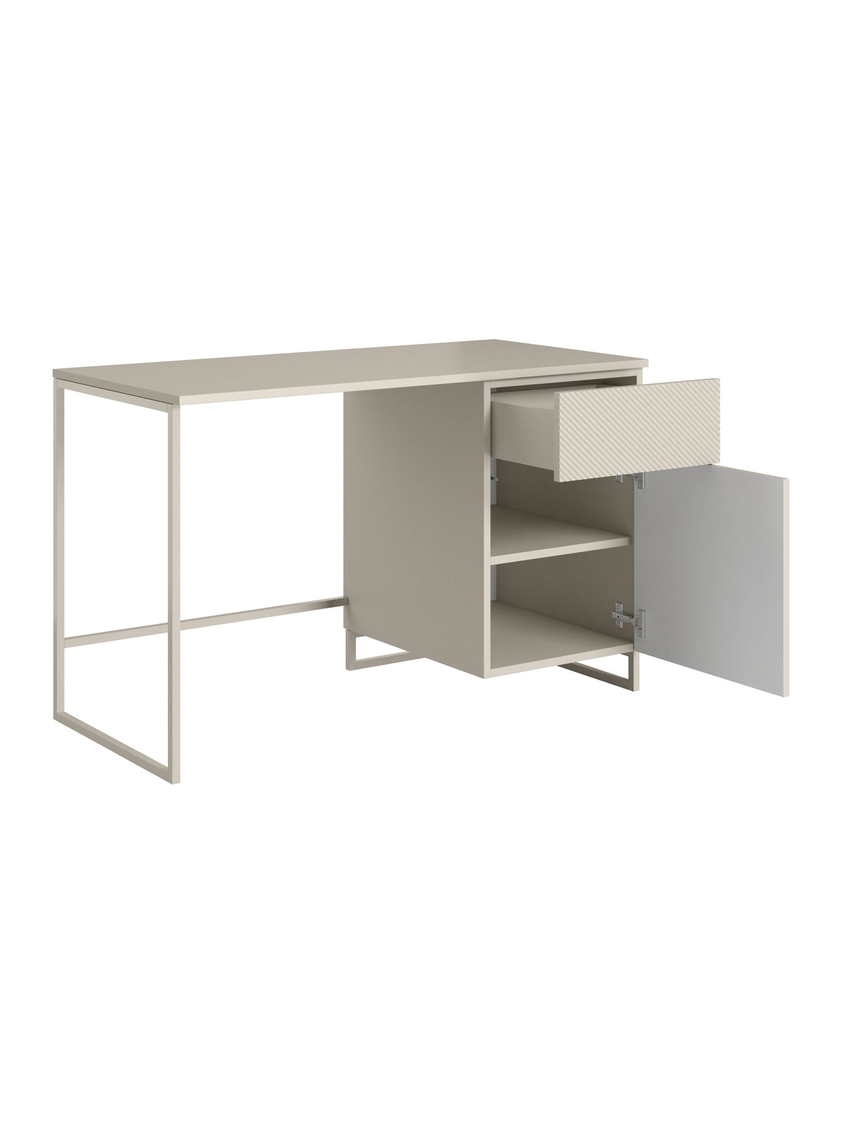 íroasztal Asha 120 cm z szuflada - kasmír / kasmír stelaz