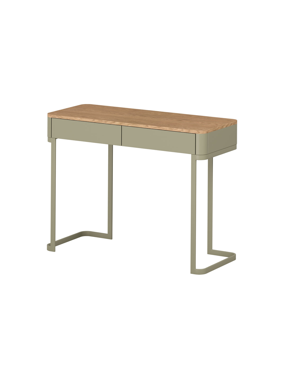 Konsola / toaletka Elivo 110 cm fiokokkal na stelazu - eukaliptus / dab baltic dune