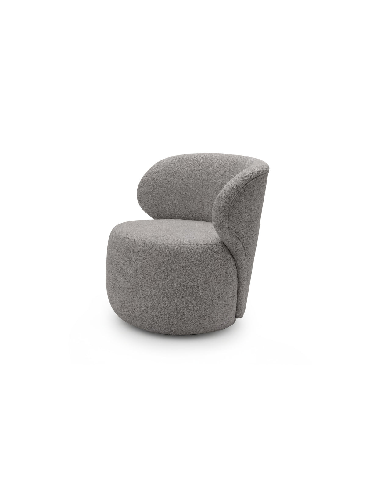 Cocoon kényelmi fotel szürke Catch Me 24 boucle anyagból, modern stílus