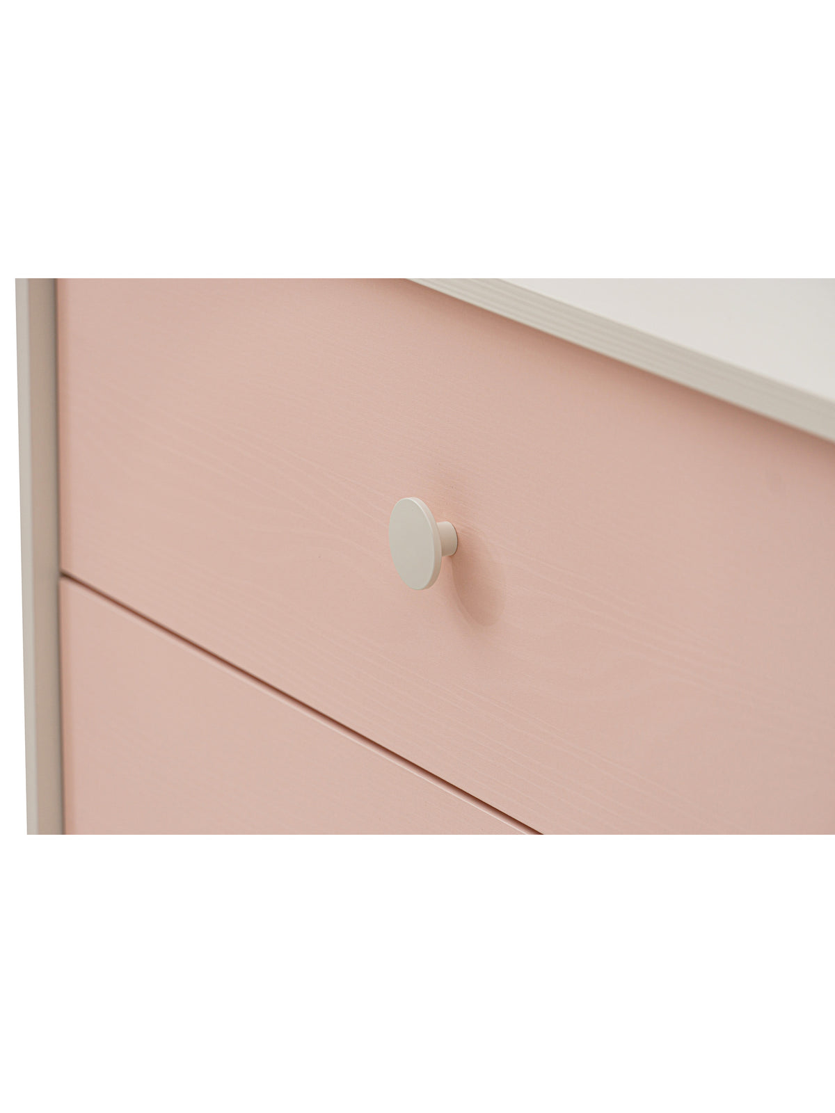 Marla gyerekszekrény 120 cm rózsaszín millenial pink előlap fogantyú részlet