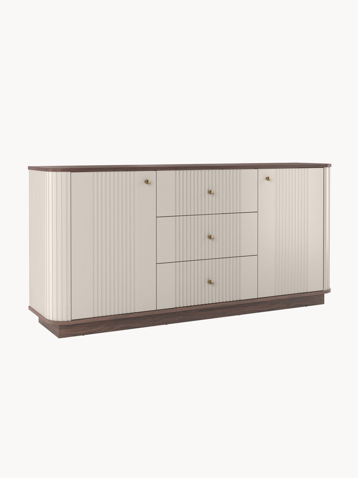 Komod Vesper 160 cm fiokokkal na cokole - kasmír / diofa / zlote Fogantyúk