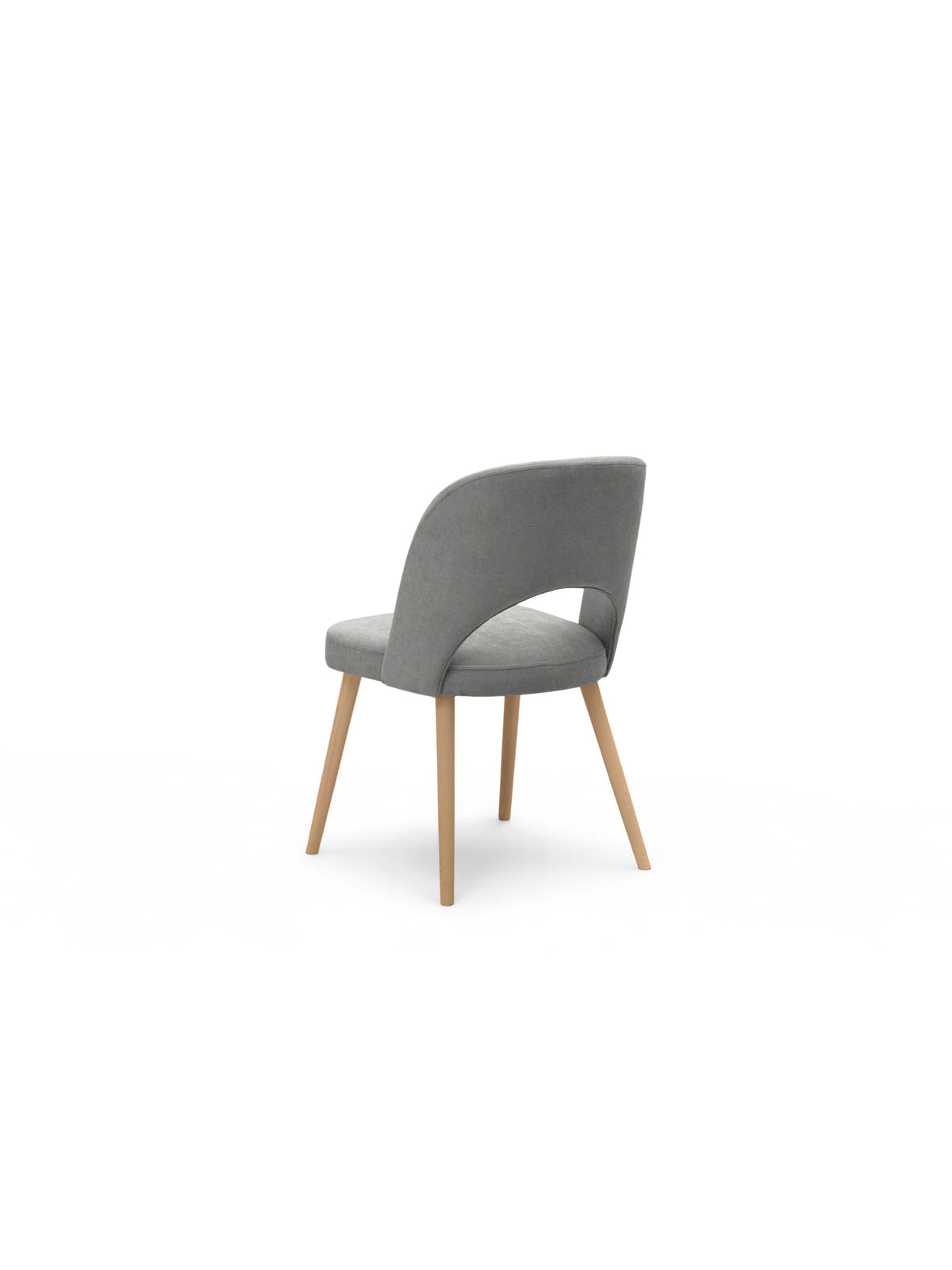 Luvaro fa szék szürke Wind 90 szenillel, bükk lábakkal, hátulnézet