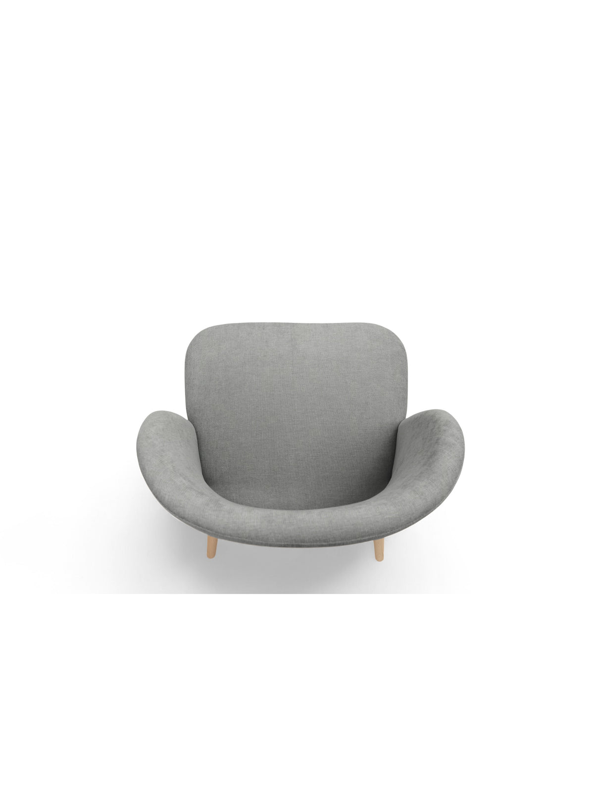 Luvaro fa szék szürke Wind 90 szövet kárpitozott üléssel és bükk lábakkal felülnézetből