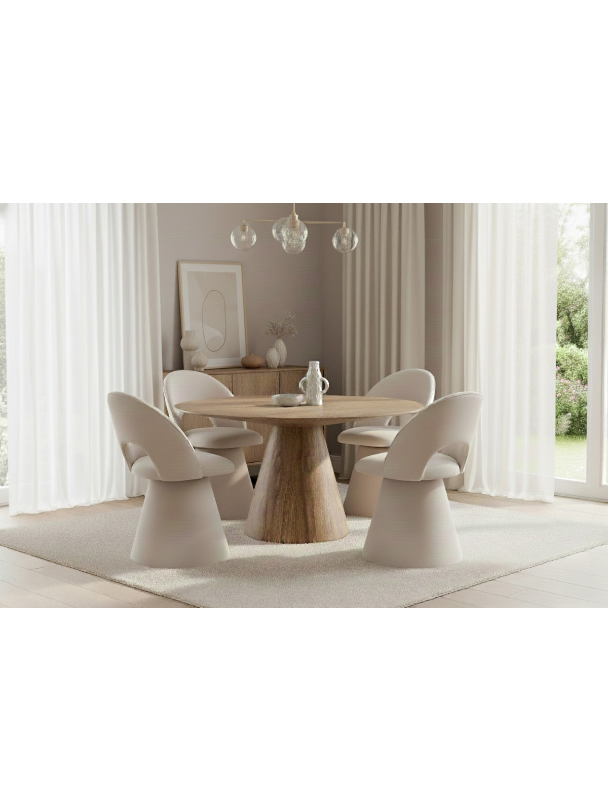 Krzesło tapicerowane Aveliro Spin kubełkowe obrotowe w kremowym kolorze, nowoczesny styl