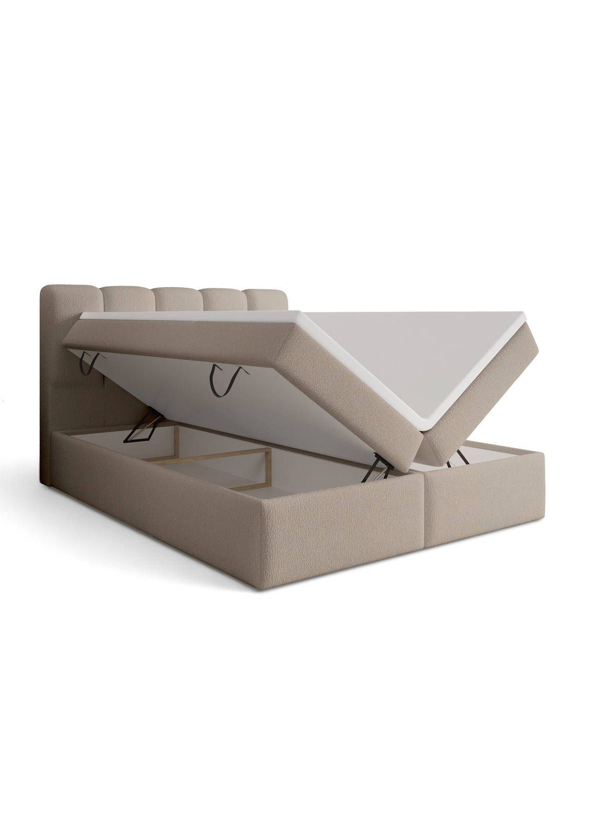 Tenor 160x200 kontinenságy sötét bézs boucle Quelle 05 nyitott tárolóval