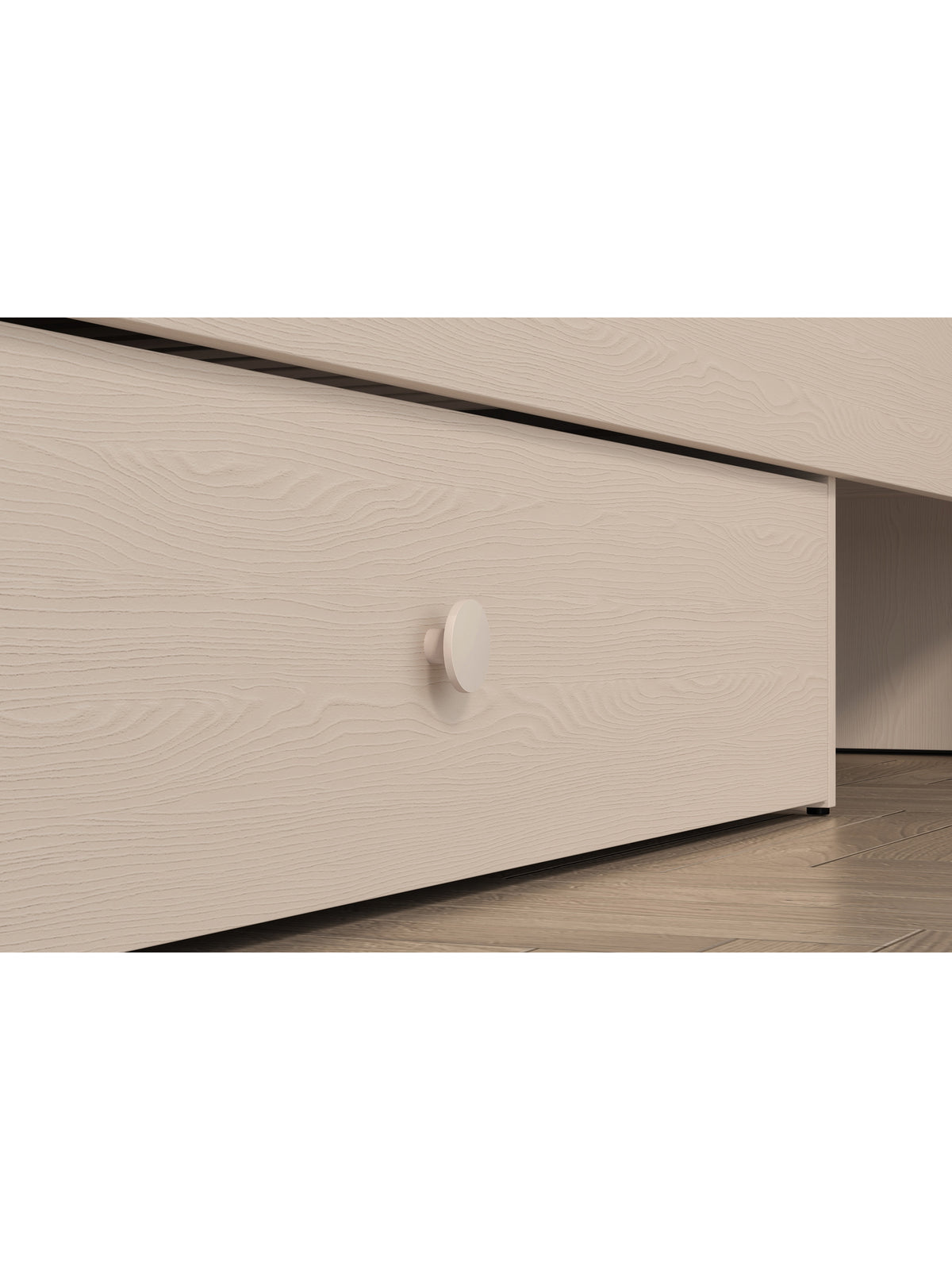 Łóżko młodzieżowe Marla 90x200 cm piasek pustyni z szufladą na pościel