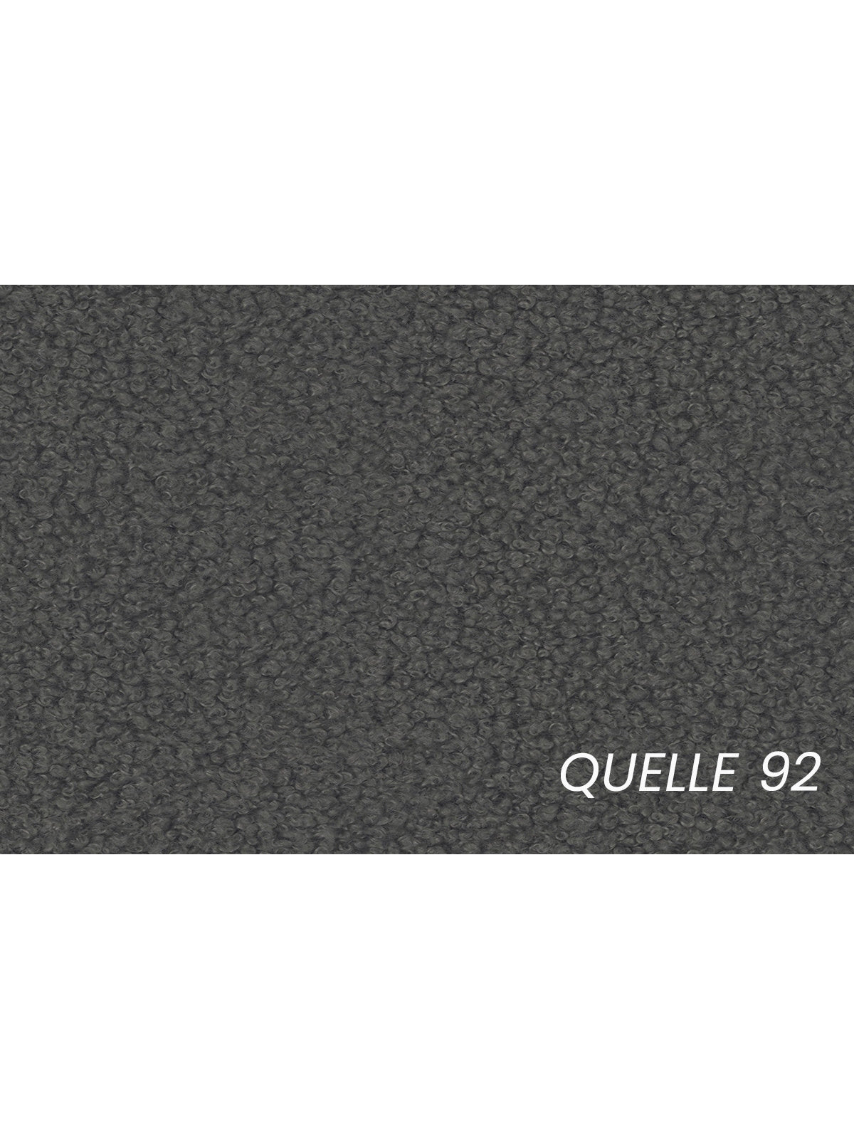 Tesia 160x200 sötétszürke boucle tapizált ágy, Quelle 92, tárolóval, szövet részlet