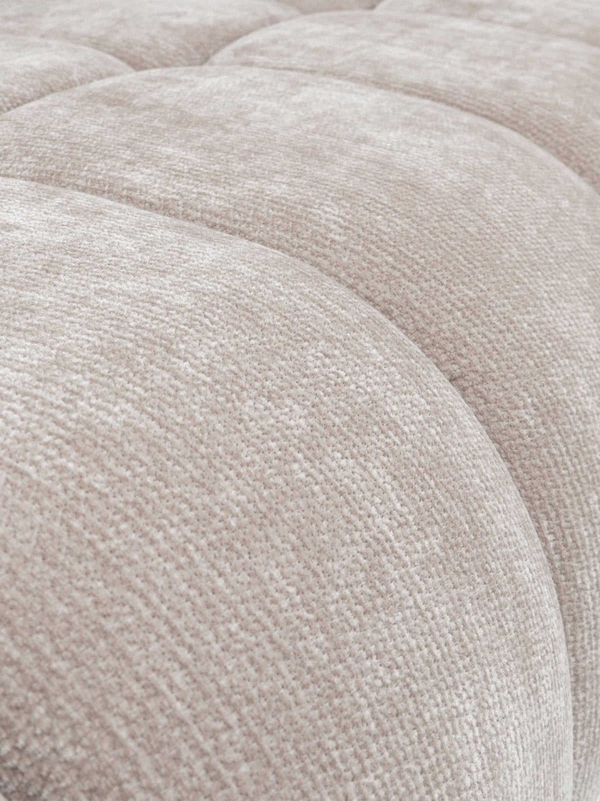 Lutario Mini sarokkanapé beige Vibe 08 szövet varrás részlet