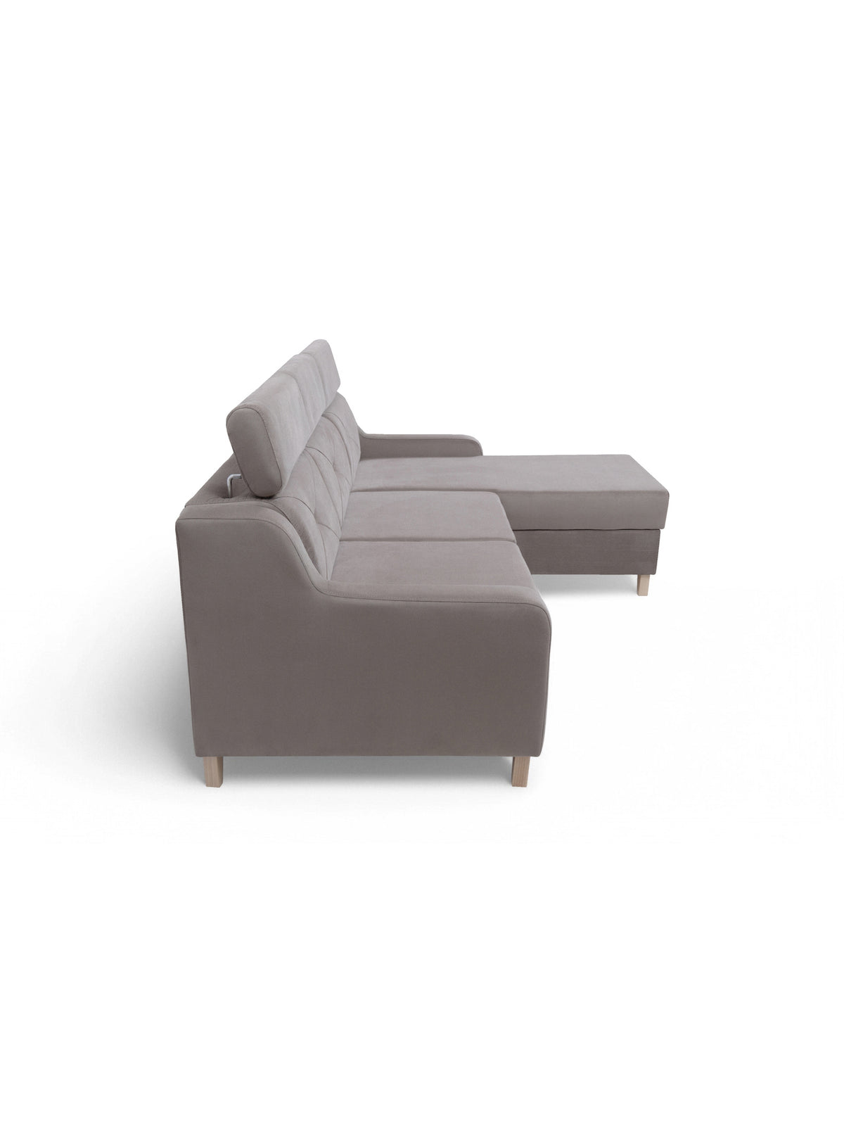 Naroznik z funkcja spania Laksaro jobb oldali - jasno barna Velúr Jasmine 25