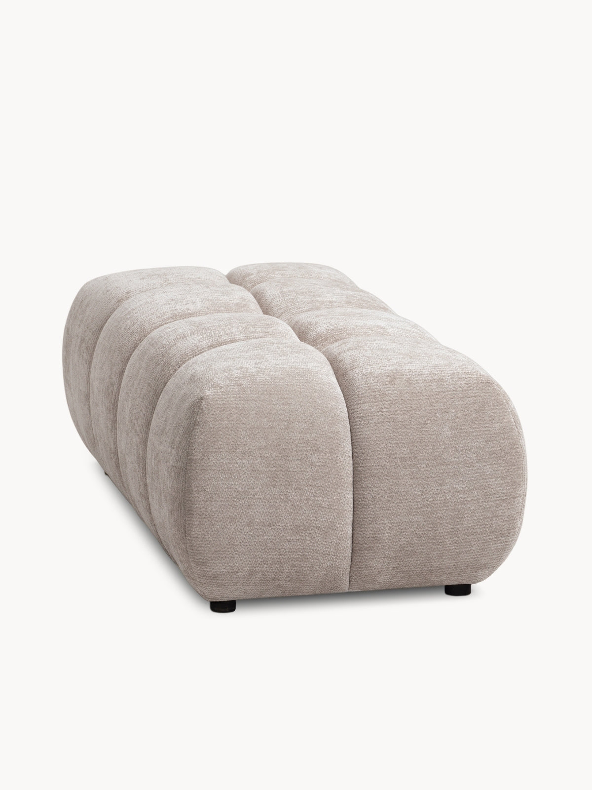 puff kárpitozott Lutario - bézs chenille Vibe 08