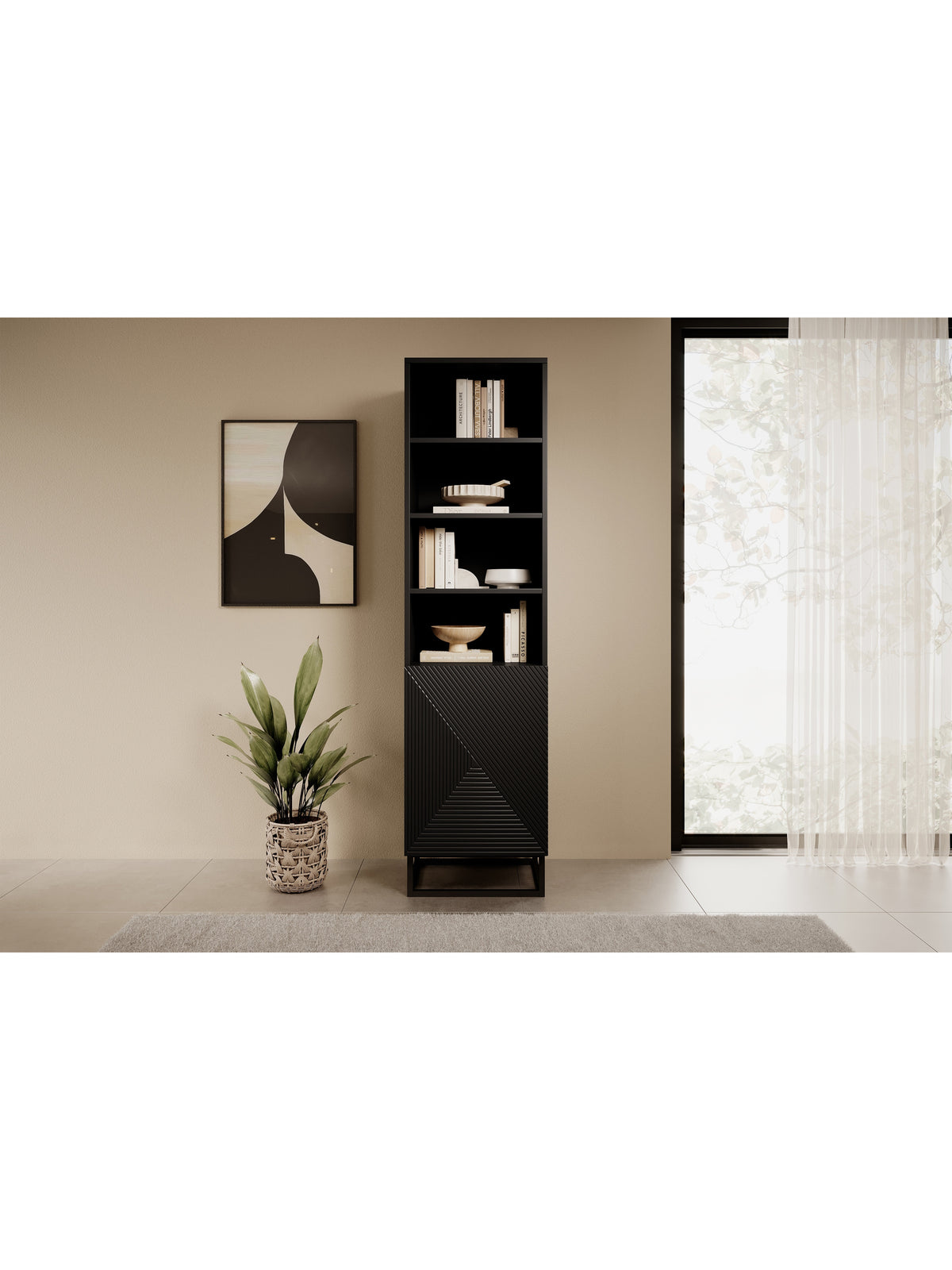 Regal Asha 50 cm fém lábakon - matt fekete