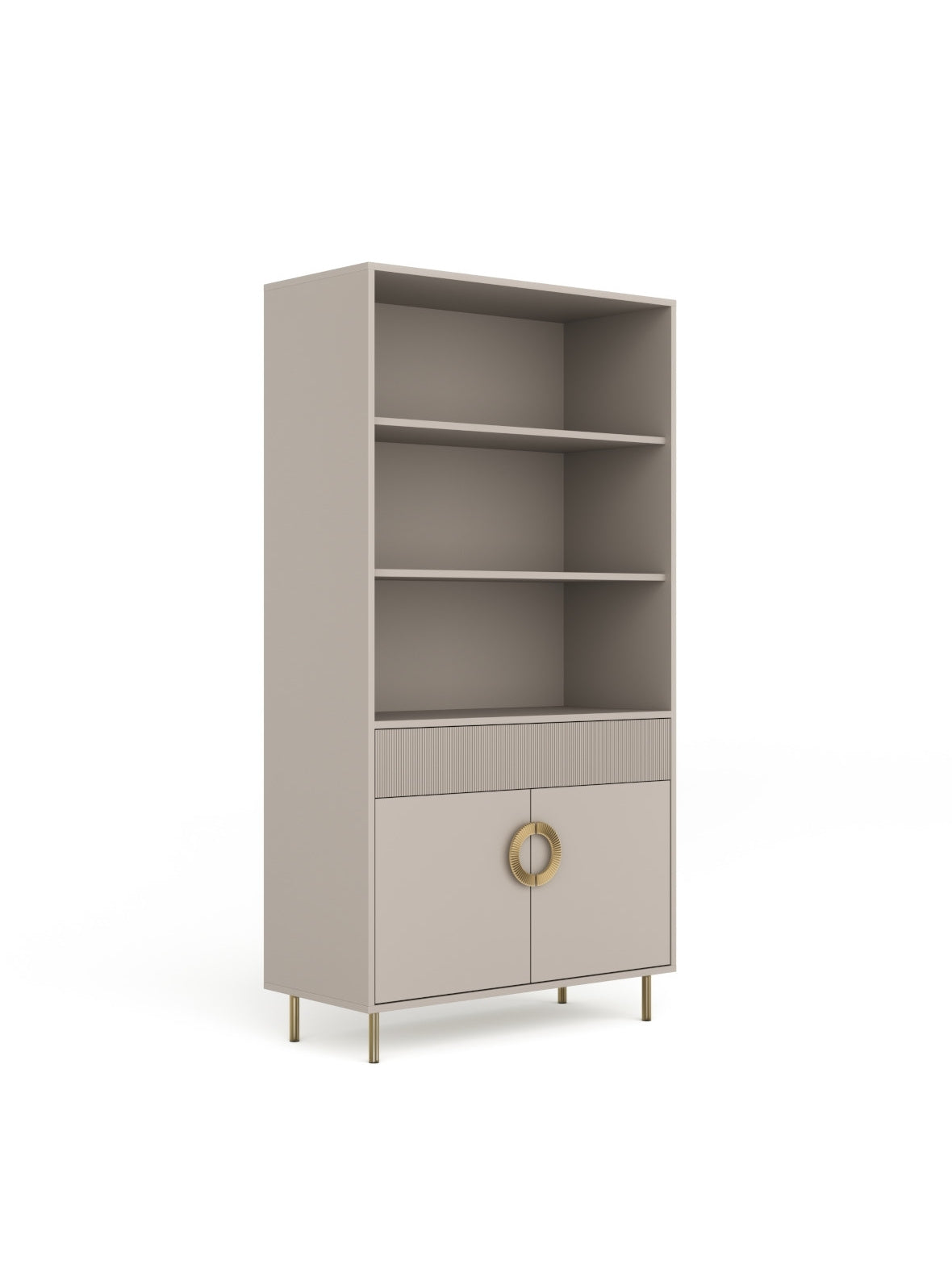 Regal Nubo 100 cm kétajtos z szuflada - kasmír / aranysárga