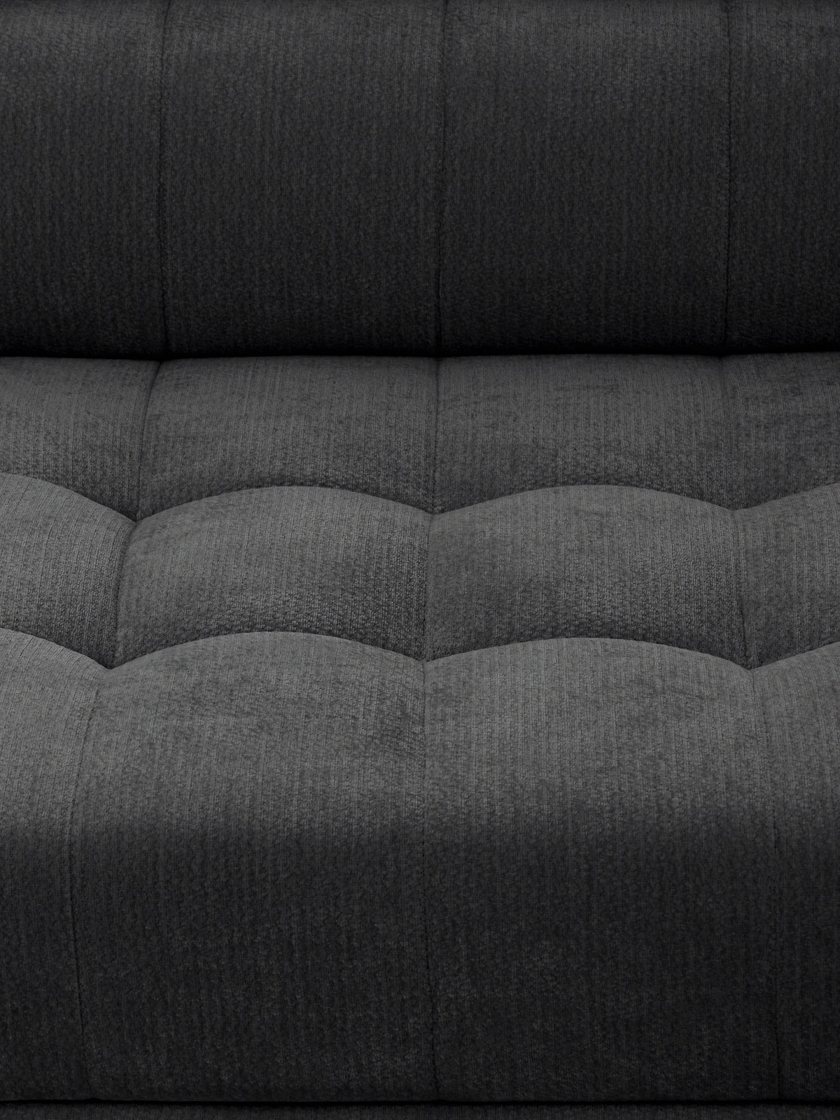 Sofa Nardo 3-osobowa szara z funkcją spania i pikowanym siedziskiem, tkanina szenil Vibe 95