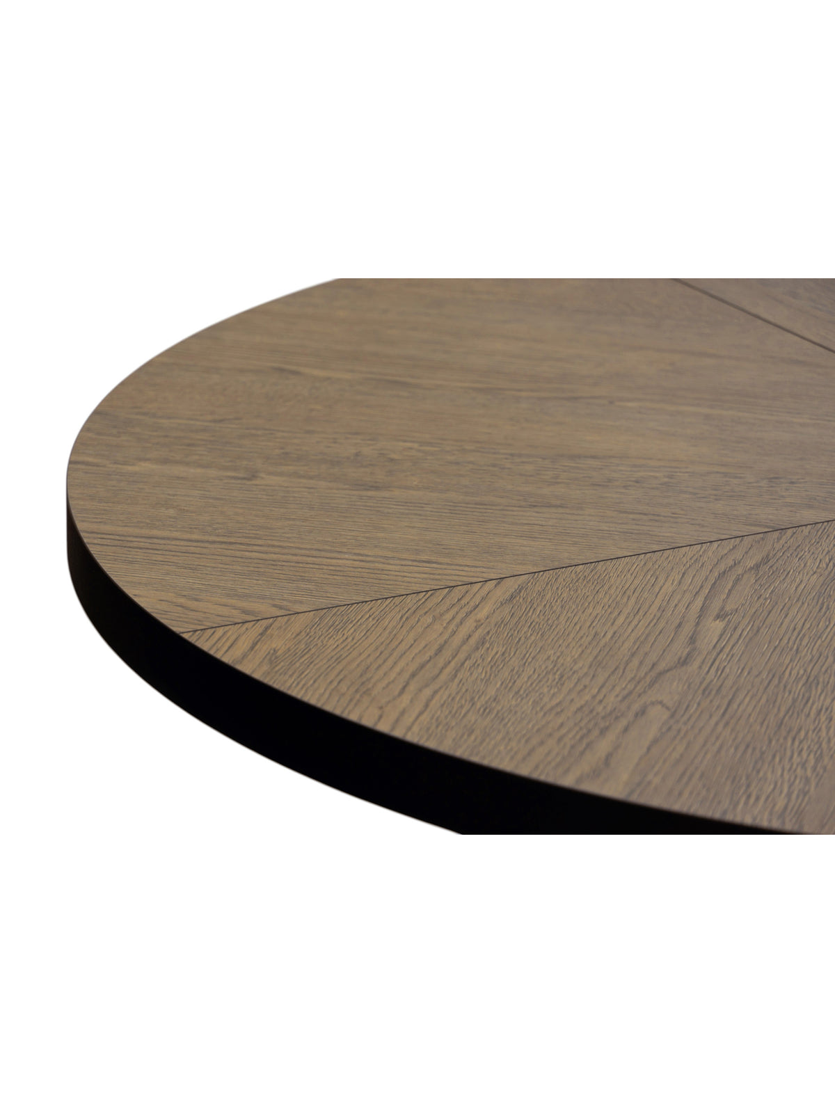 Blat stołu okrągłego Cedrus Rozeta 105/160 cm w kolorze dąb belmont z czarnym obrzeżem