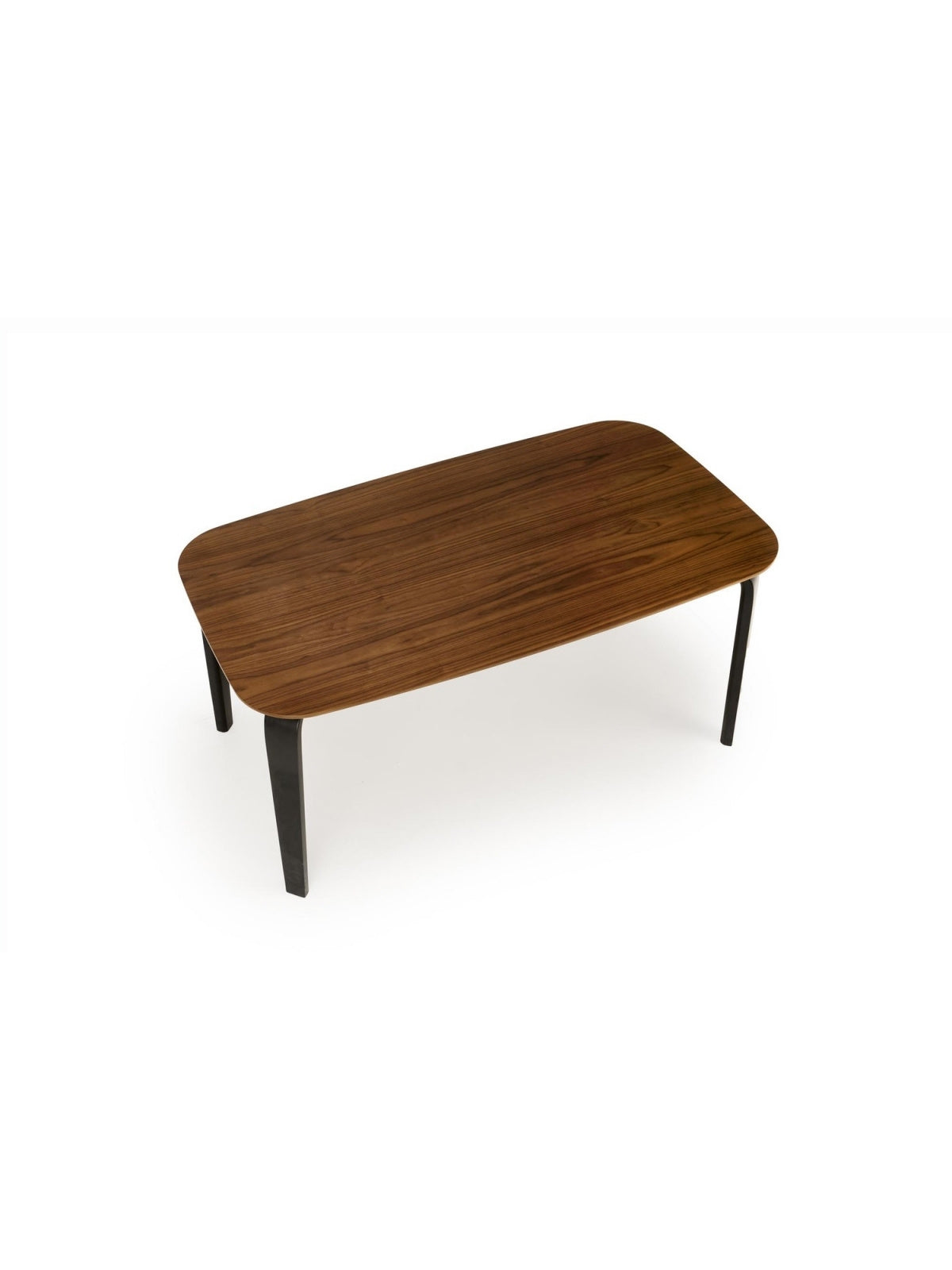 Stół prostokątny Norello 160x90 cm orzech z czarnymi nogami