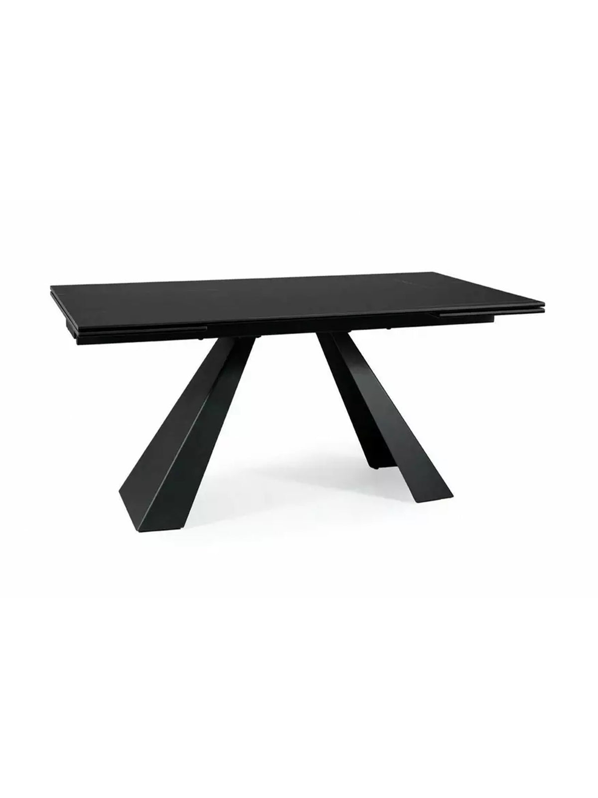 Stół rozkładany Zanivo czarny marmur z metalowymi nogami, nowoczesny design