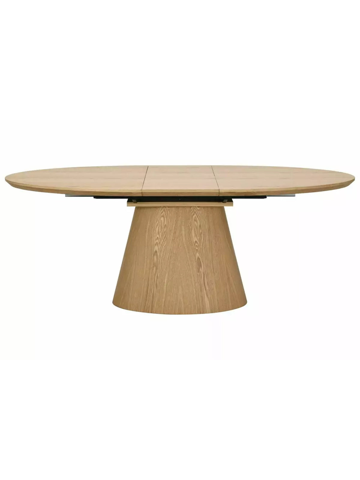 Stół rozkładany Lurta 160-200x90 cm owalny blat dąb naturalny, nowoczesny design