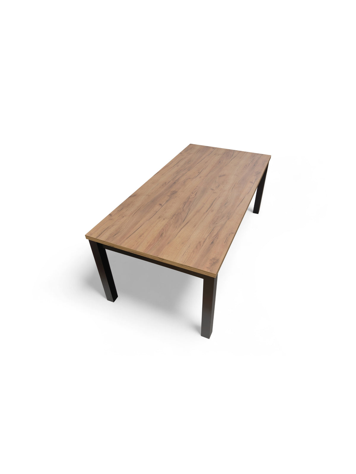 Werona 160-200x90 cm hosszabbítható asztal dub craft tetejével és fekete lábakkal