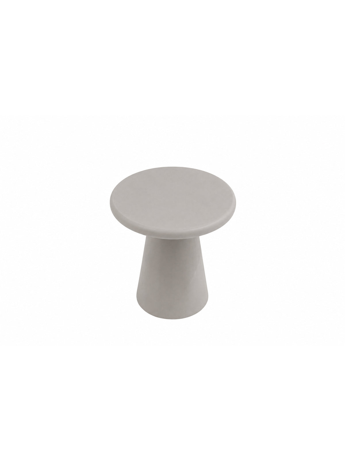 Clav 45 cm kerek dohányzóasztal világosszürke mikrocement fedlappal
