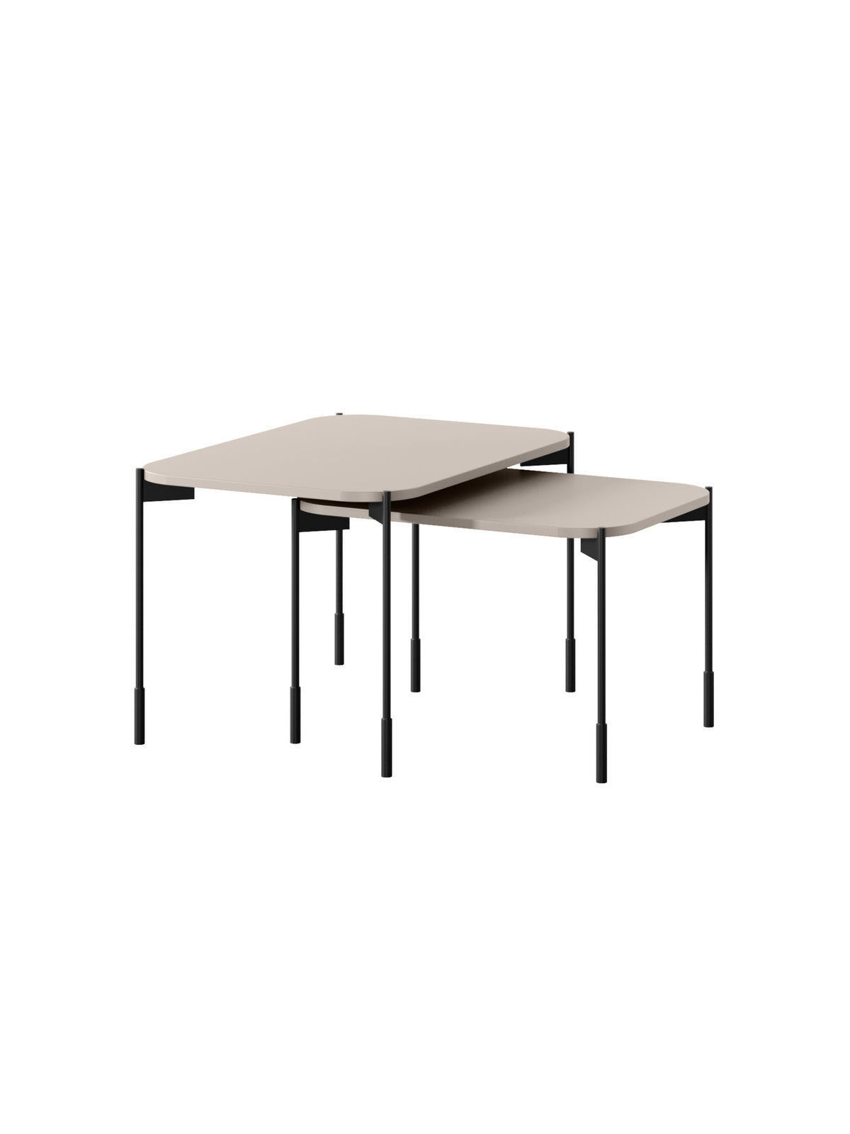 asztal kawowy Sonatia 70 cm prostokatny fém lábakon - kasmír