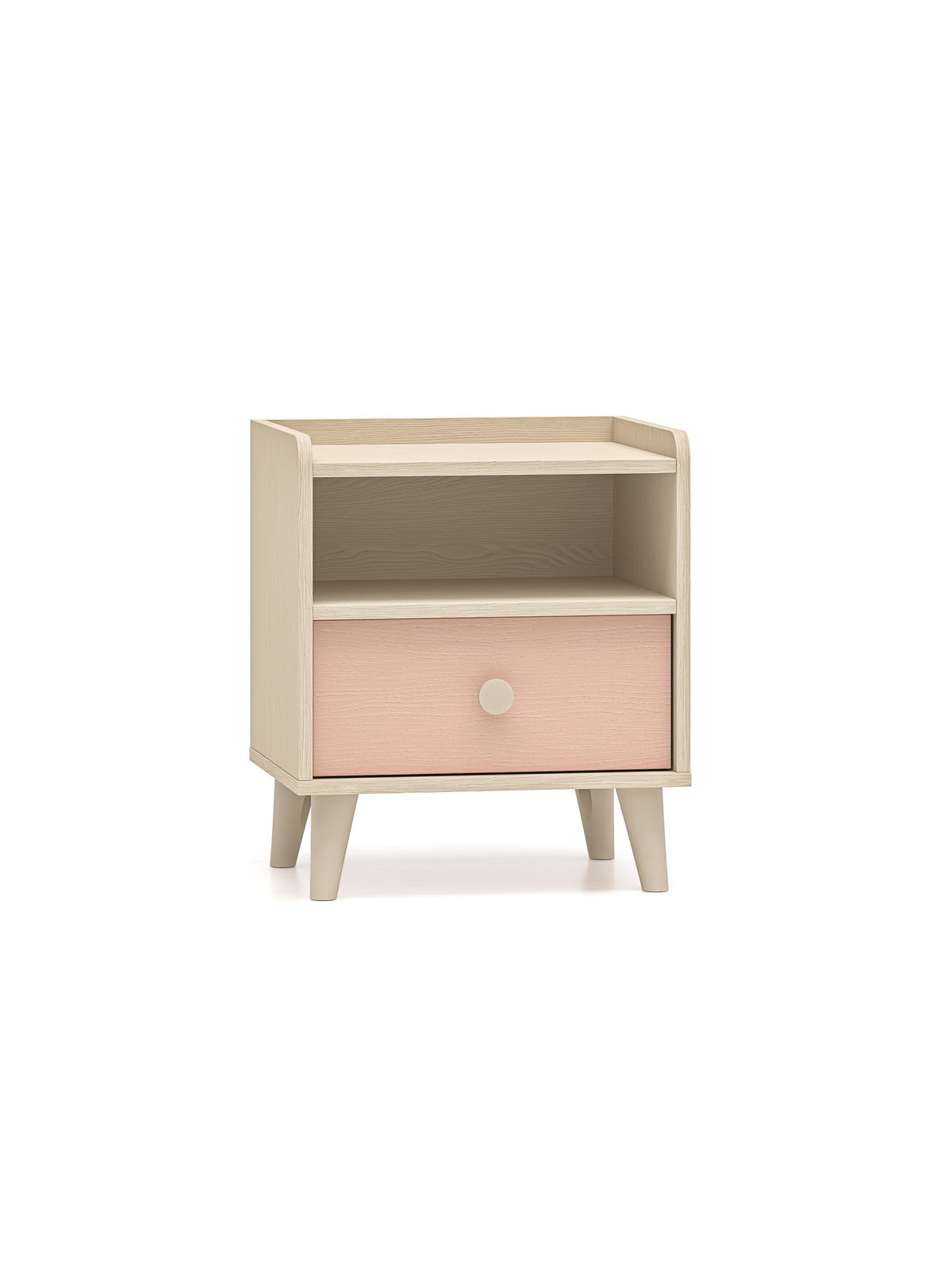 Marla 45 cm éjjeli szekrény rózsaszín millenial pink előlap homok testtel