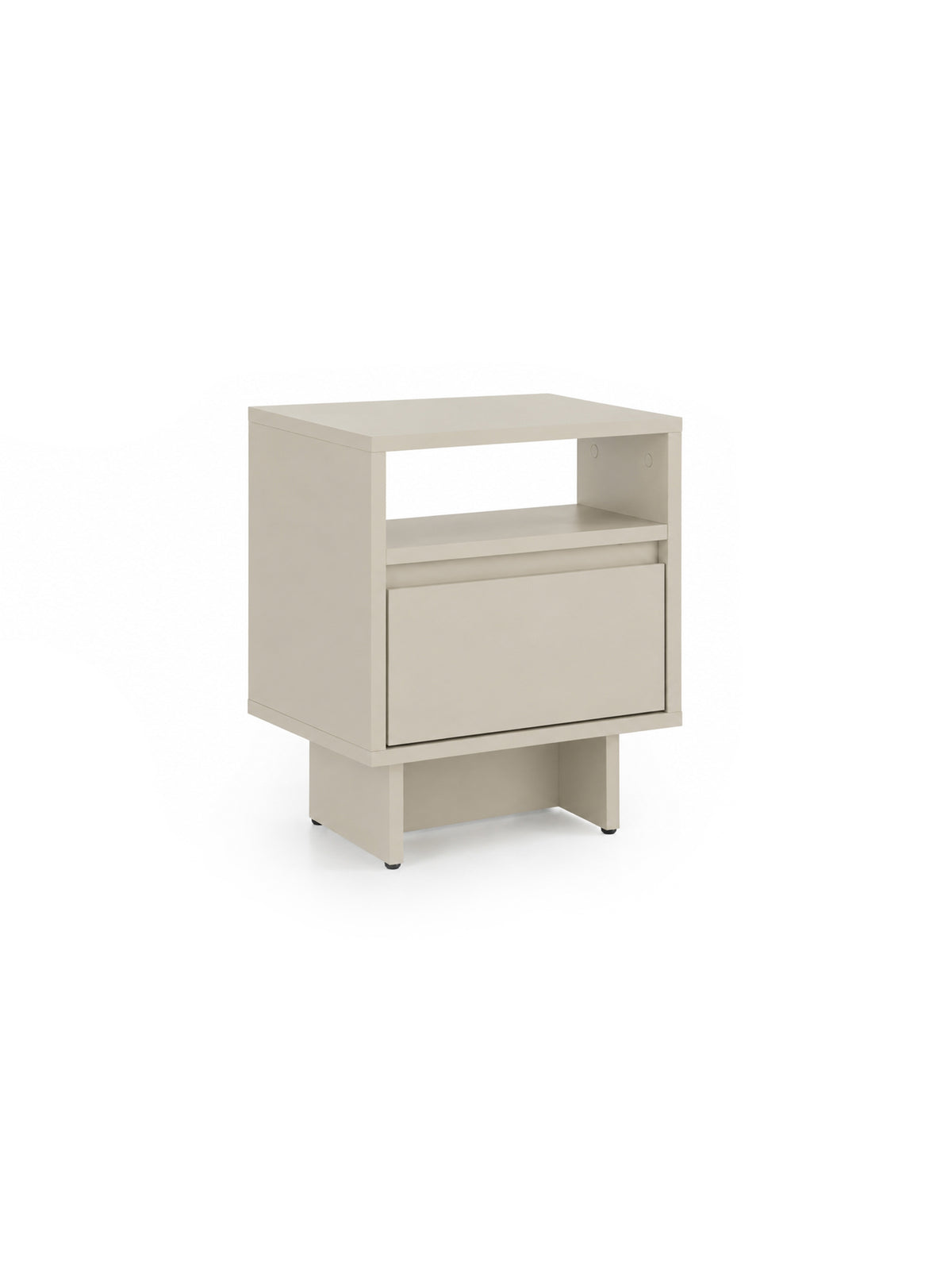 Szafka nocna Zolia 40 cm kaszmir z szufladą na cokole, nowoczesny design