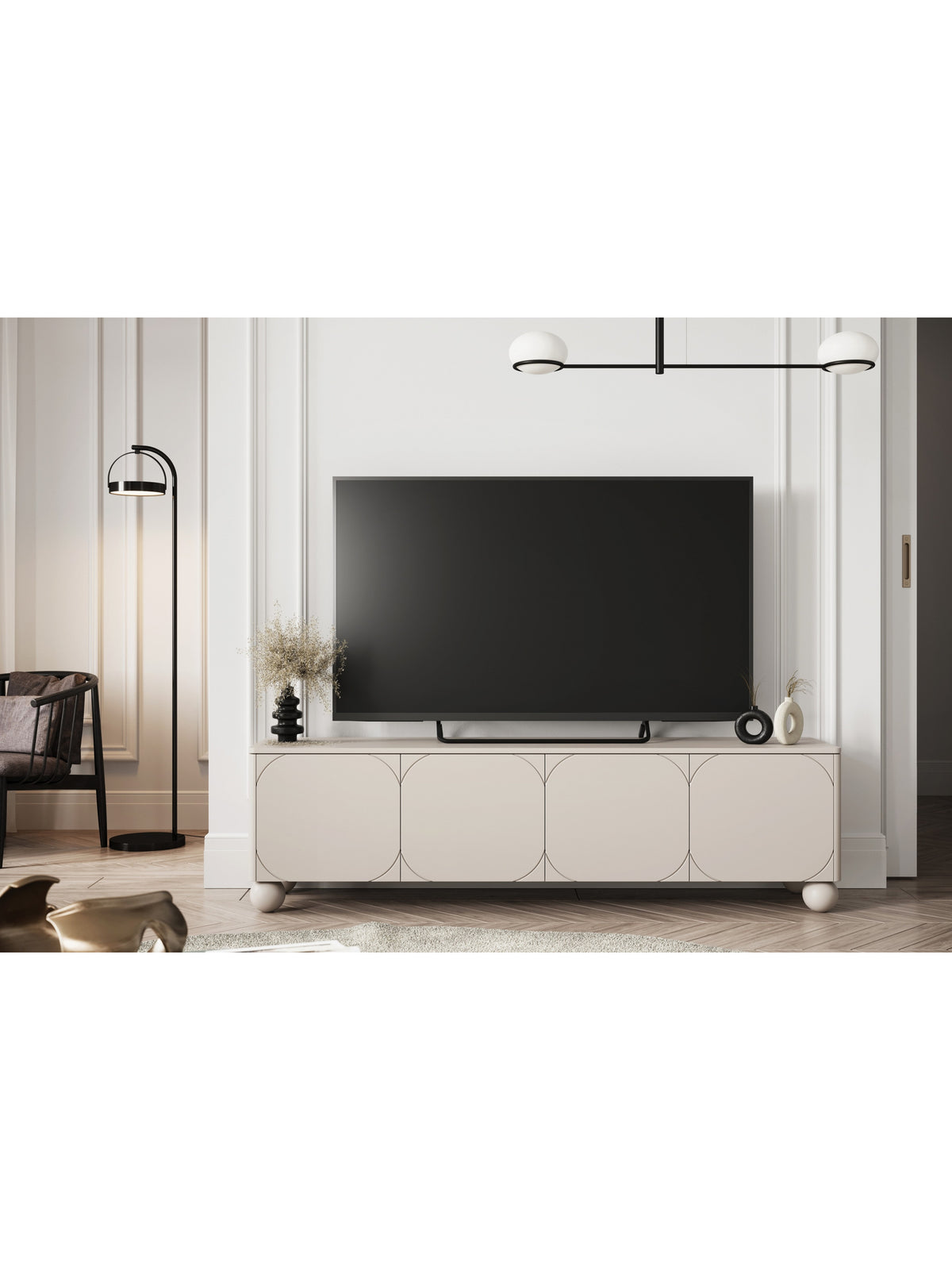 Sonatia II TV szekrény 200 cm négyajtós kasmír matt felülettel