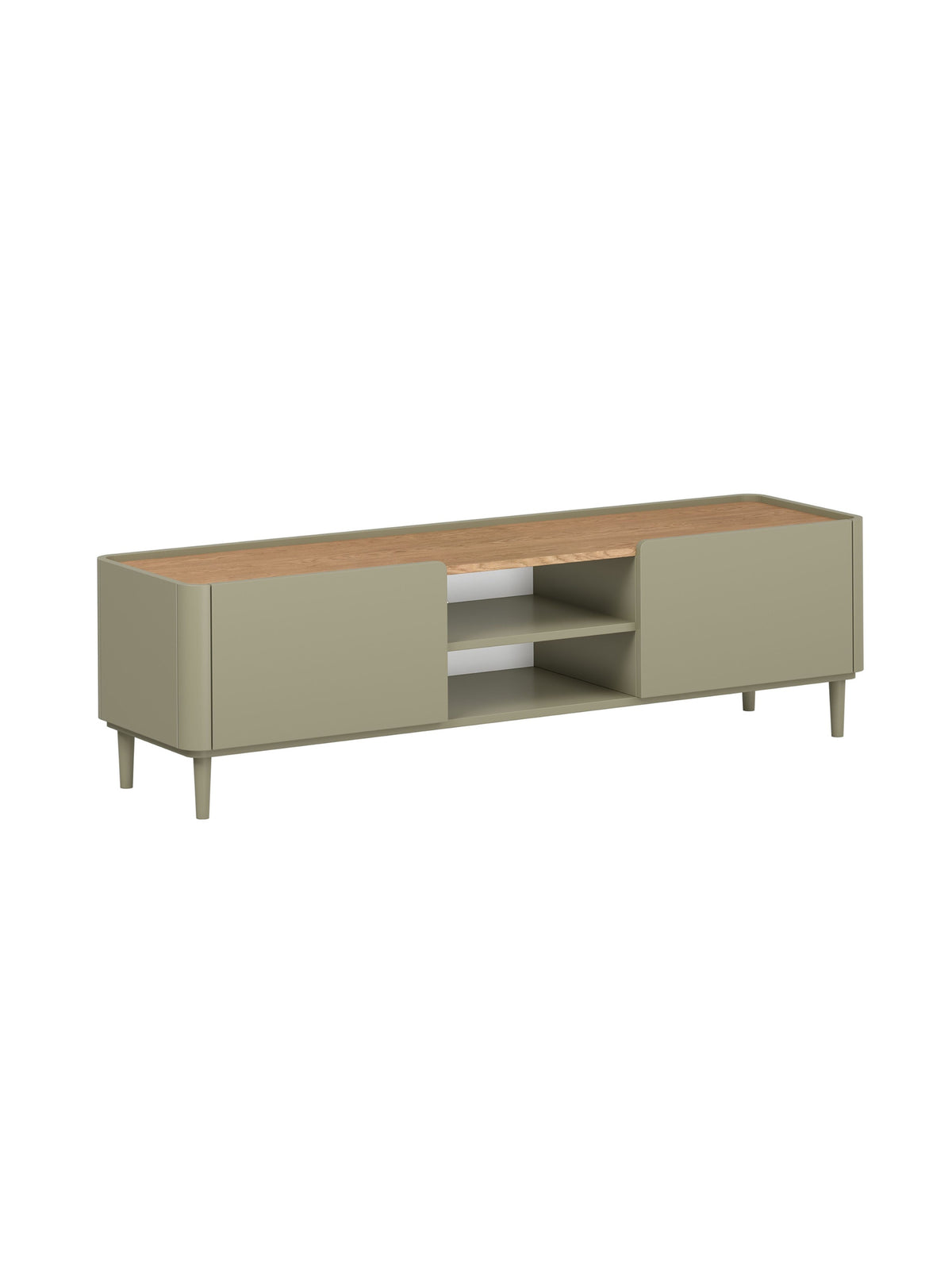 Elivo 170 cm-es TV szekrény eukaliptusz lábakkal, baltic dune tölgy lap