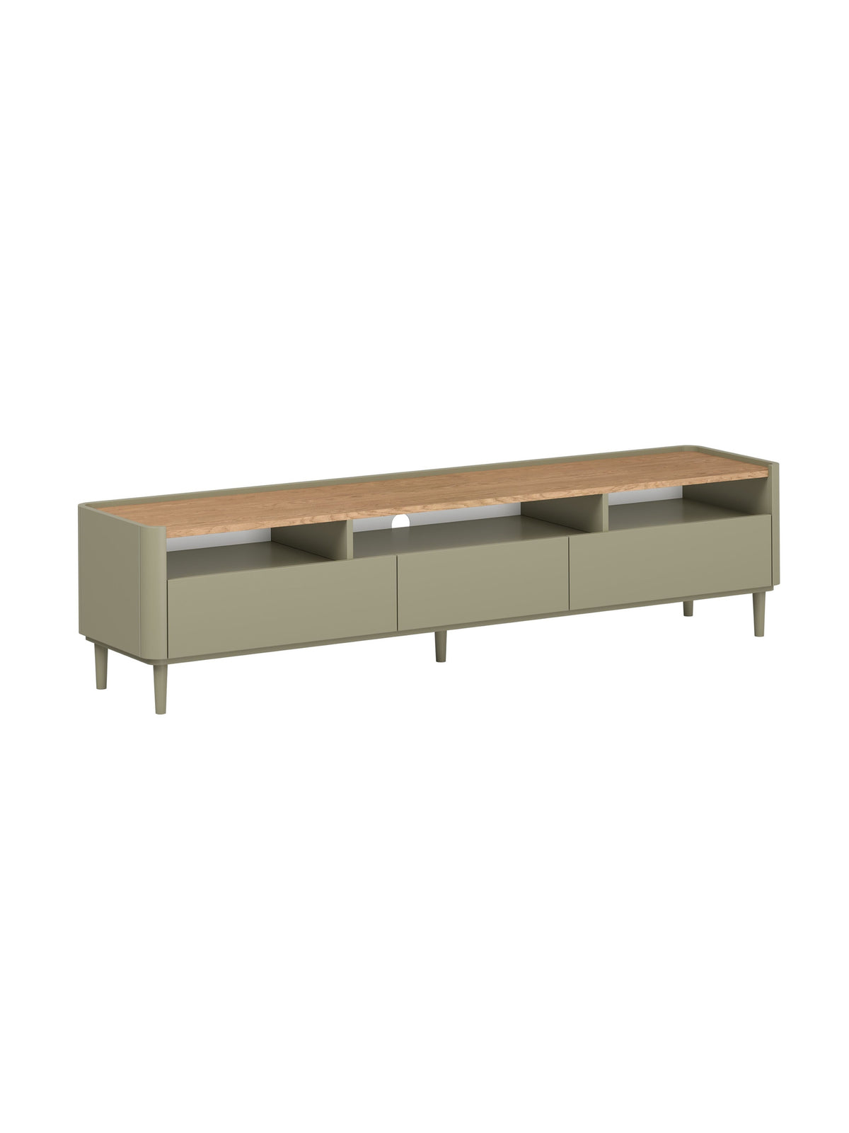 Elivo 200 cm TV-szekrény eukaliptusz színben, baltic dune tölgy lap