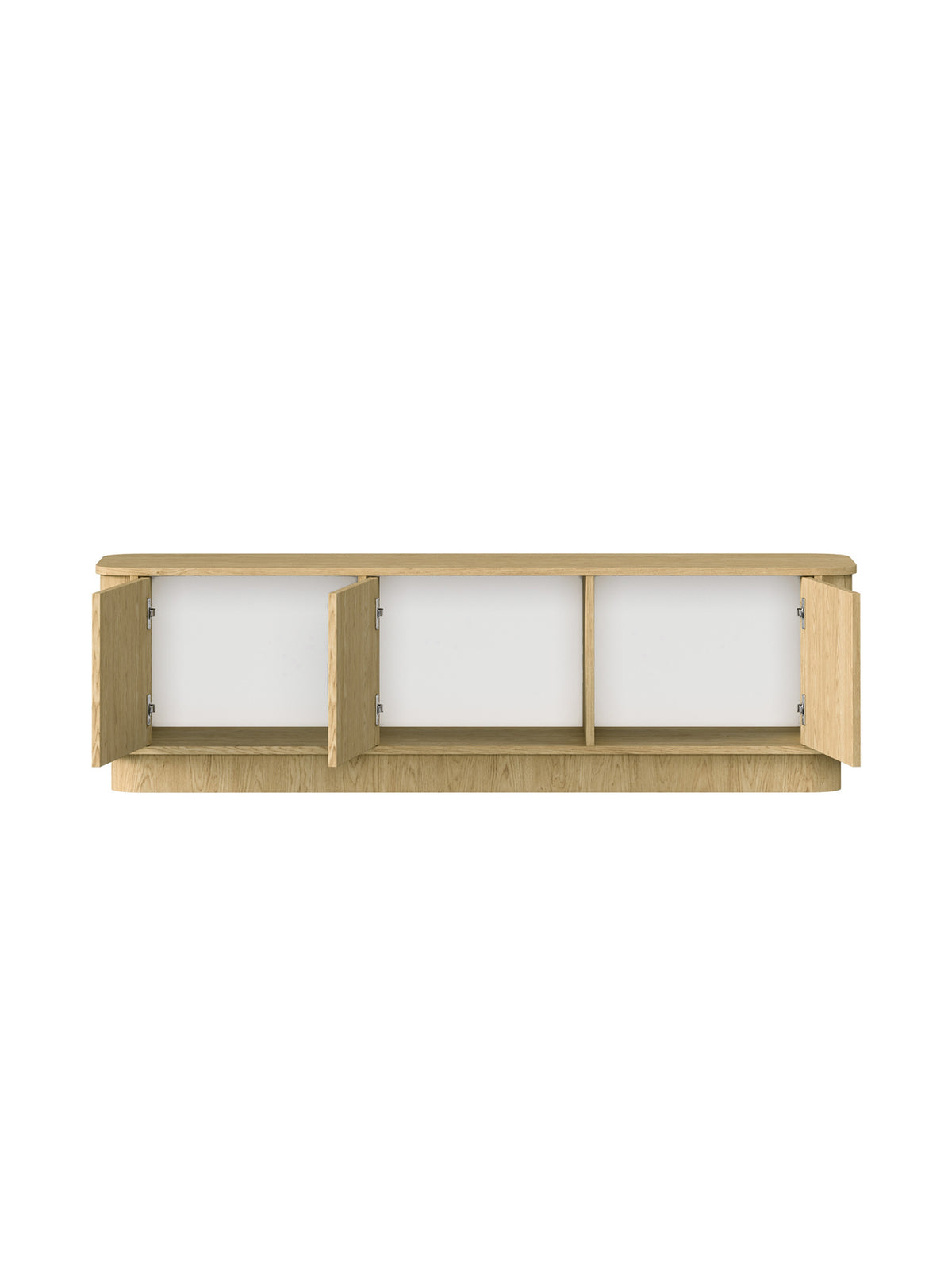Vello 154 cm-es TV szekrény, háromajtós, dub baltic dune színű MDF frontokkal