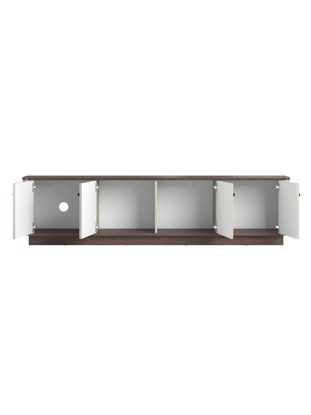 TV-szekrény Vesper 4D 187 cm - kasmír / diofa / fekete Fogantyúk