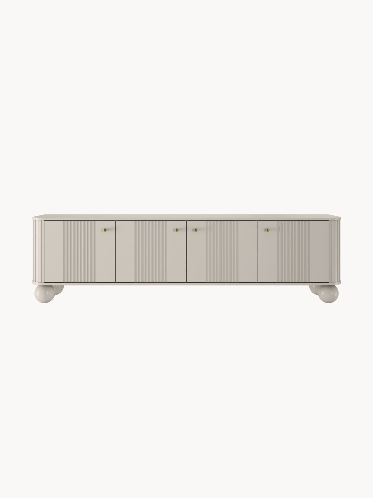 TV-szekrény Vesper 4D 187 cm - kasmír / zlote Fogantyúk / Lábak kule