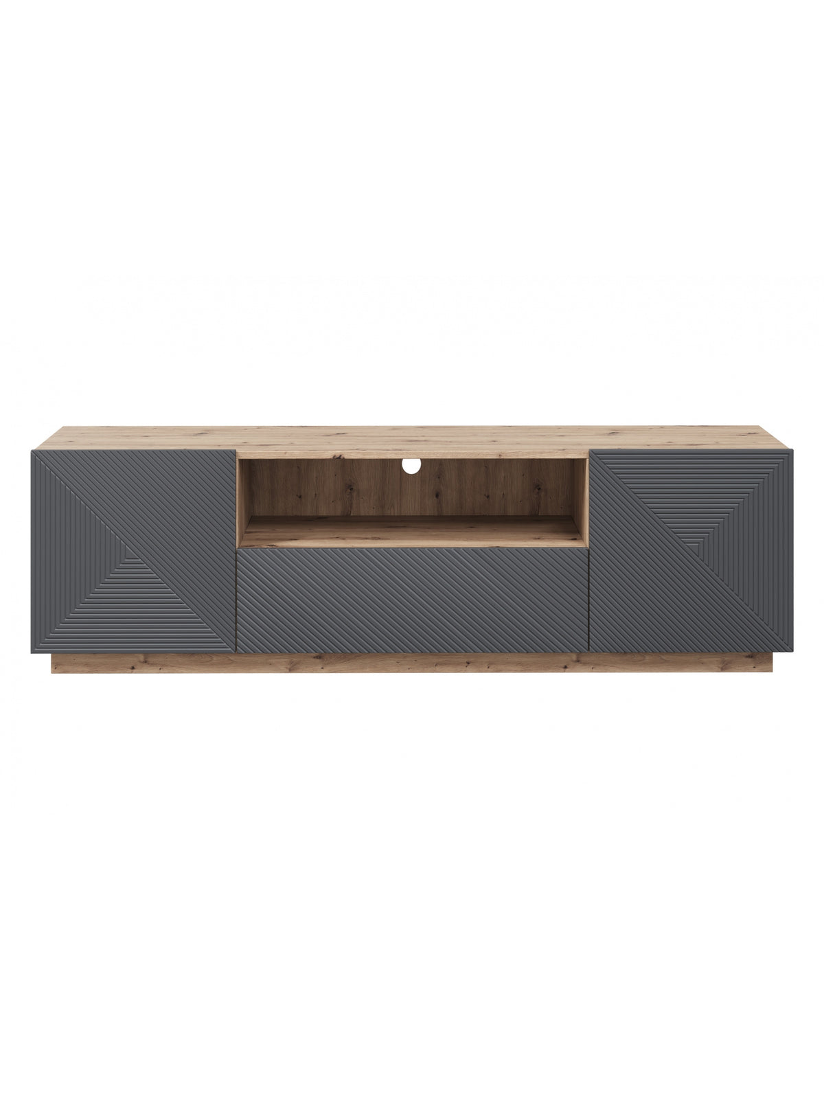 TV-szekrény z szuflada Asha 167 cm - artisan / rivier stone mat