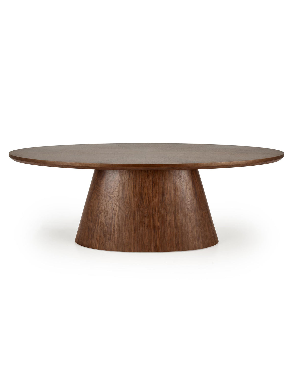 Stół owalny Lunver 220x98 cm orzech, ciemne drewno, nowoczesny design
