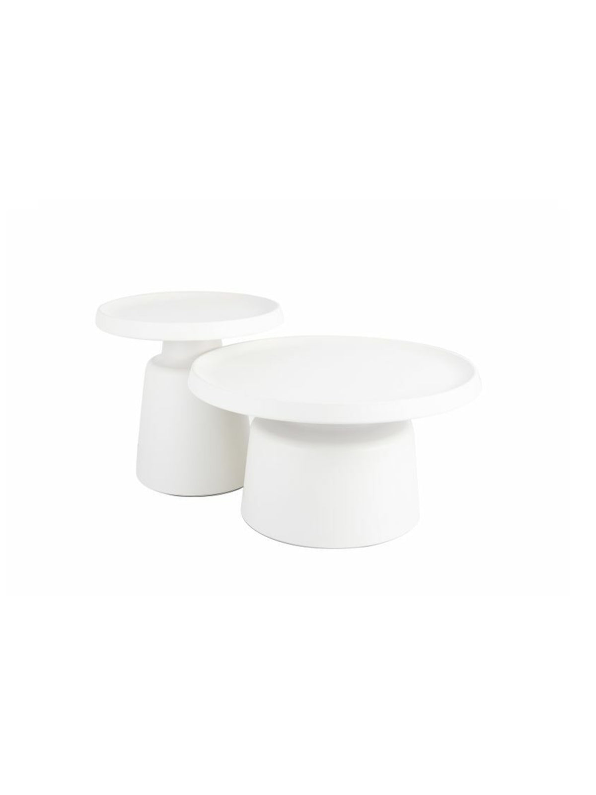 Nerox kávézóasztal szett fehér fém lap és váz modern design
