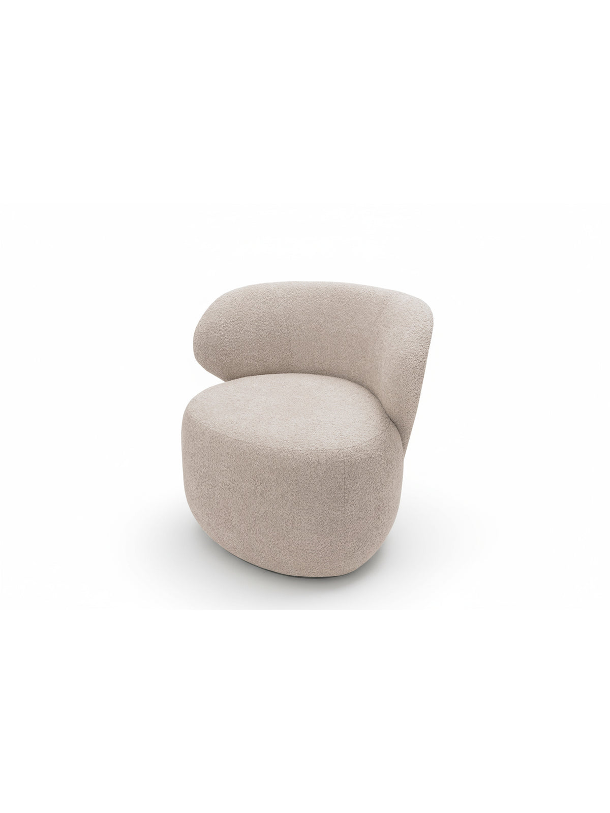 Beige Cocoon pihenőszék boucle Catch Me 02 anyagból modern stílusban