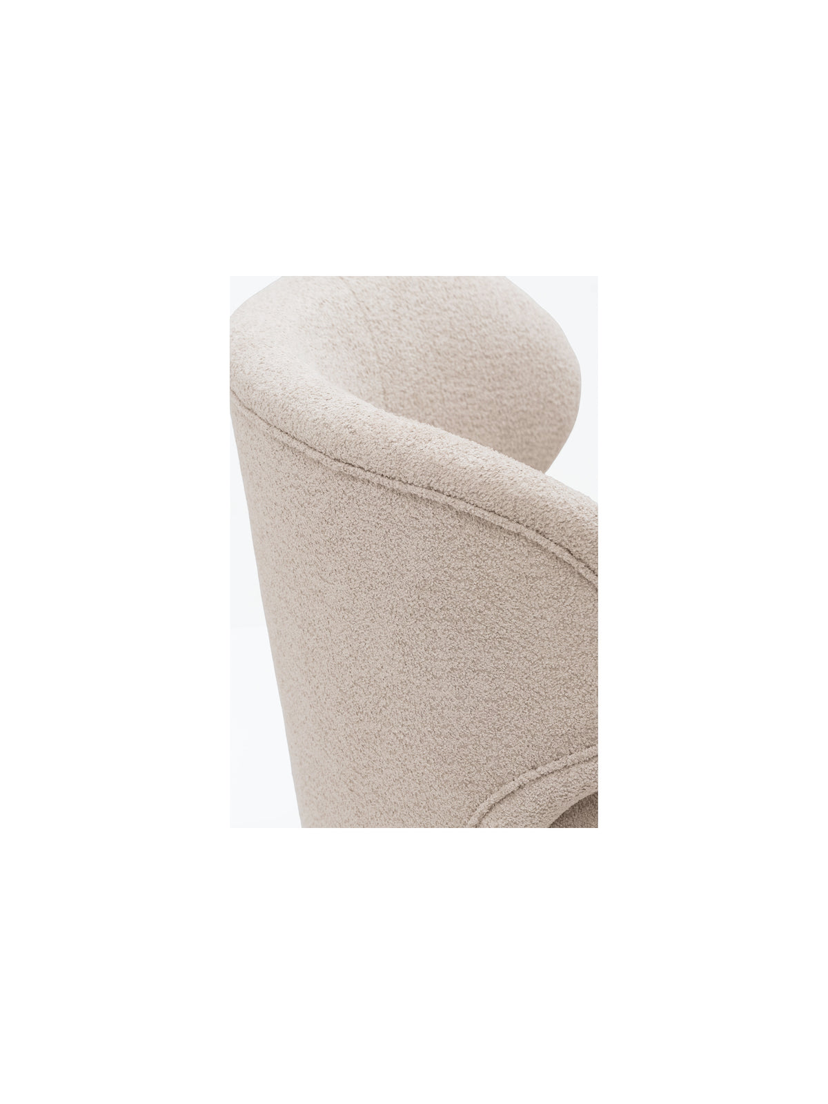 Cocoon pihenőfotél bézs boucle Catch Me 02 oldalnézet
