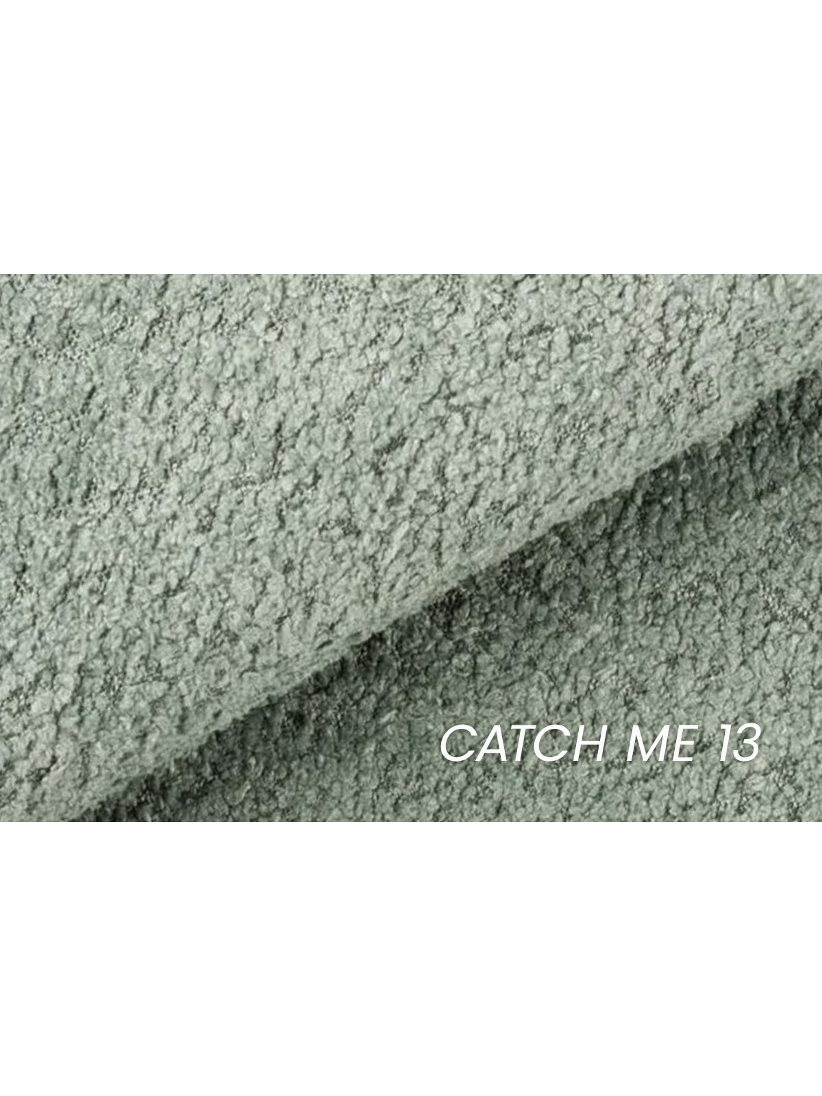 Skindi relaxációs fotel zöld Catch Me 13 bouclé anyaggal, anyagközeli kép