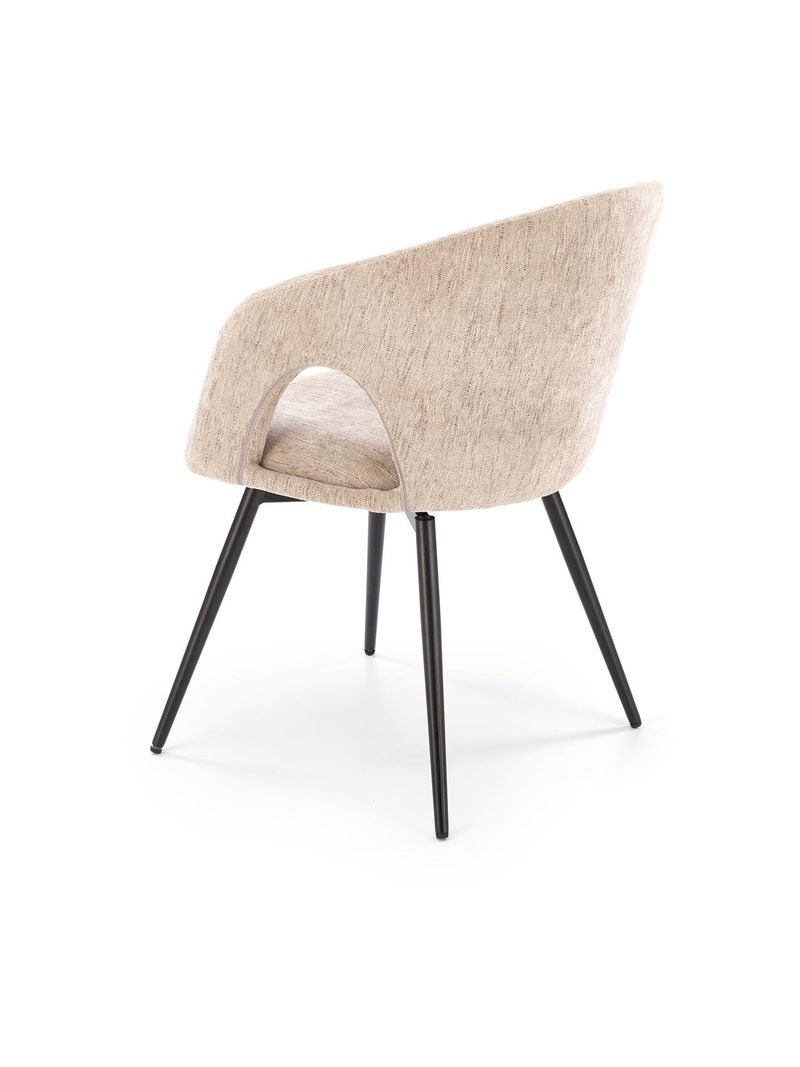 Beige szenil Odin 28 kárpitozású, fekete fém lábú, Mobo forgatható szék