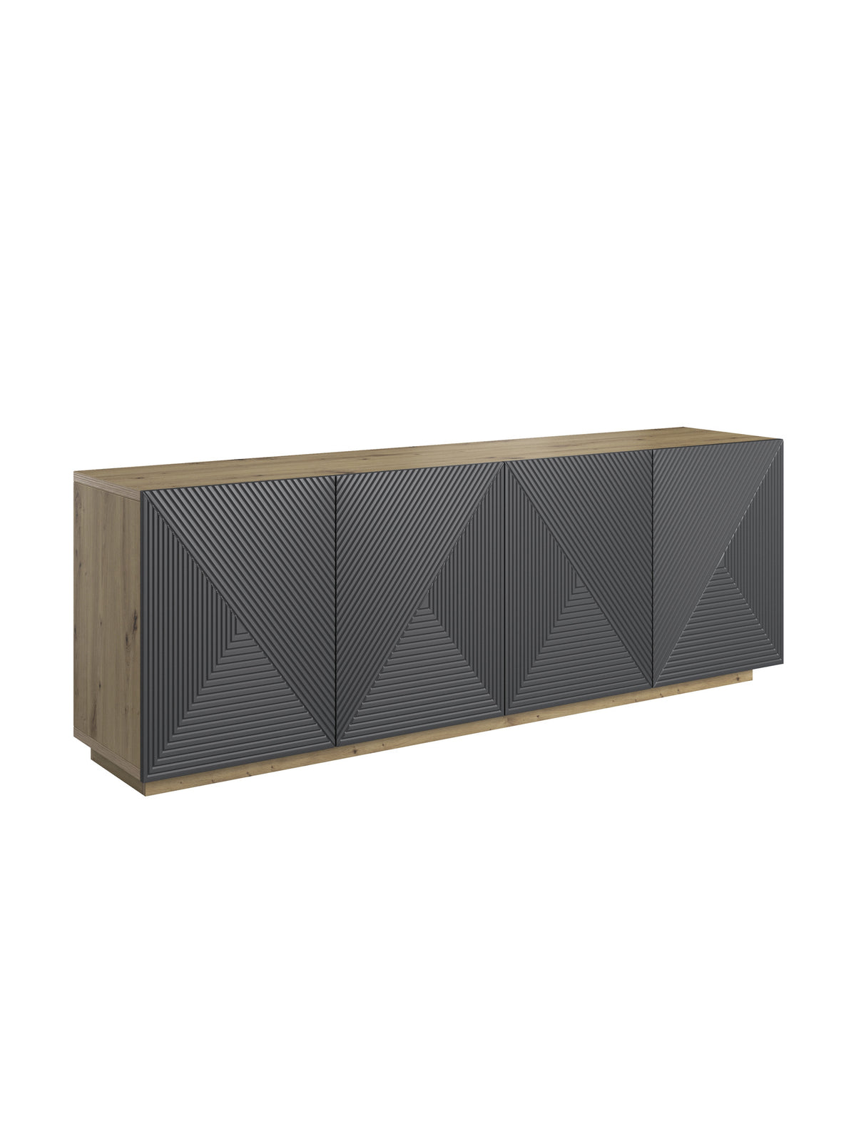 Komod Asha 200 cm négyajtos - artisan / rivier stone mat