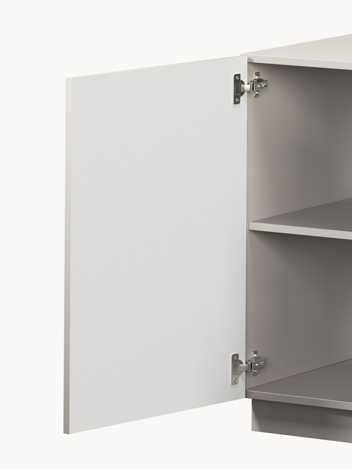 Komoda Lorini 150 cm z szufladami - kaszmir / czarne uchwyty T-bar