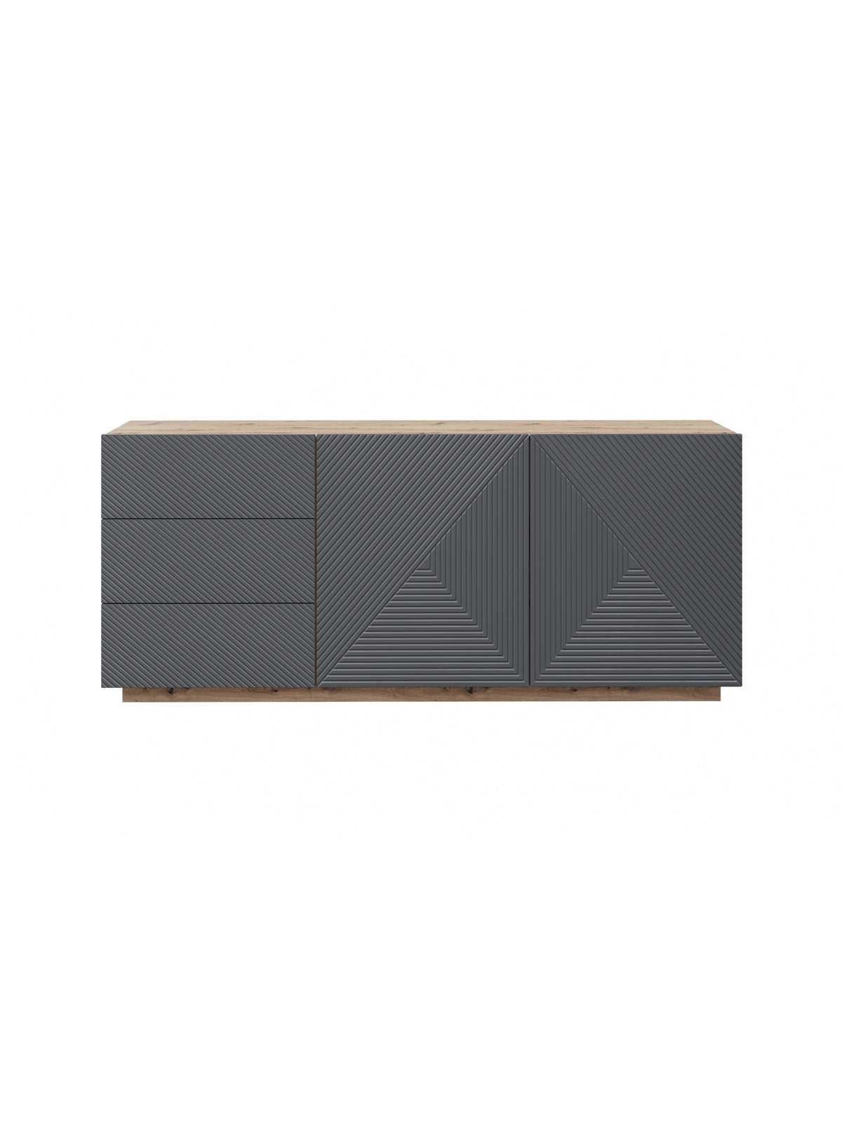 Komod fiokokkal Asha 167 cm - artisan / rivier stone mat