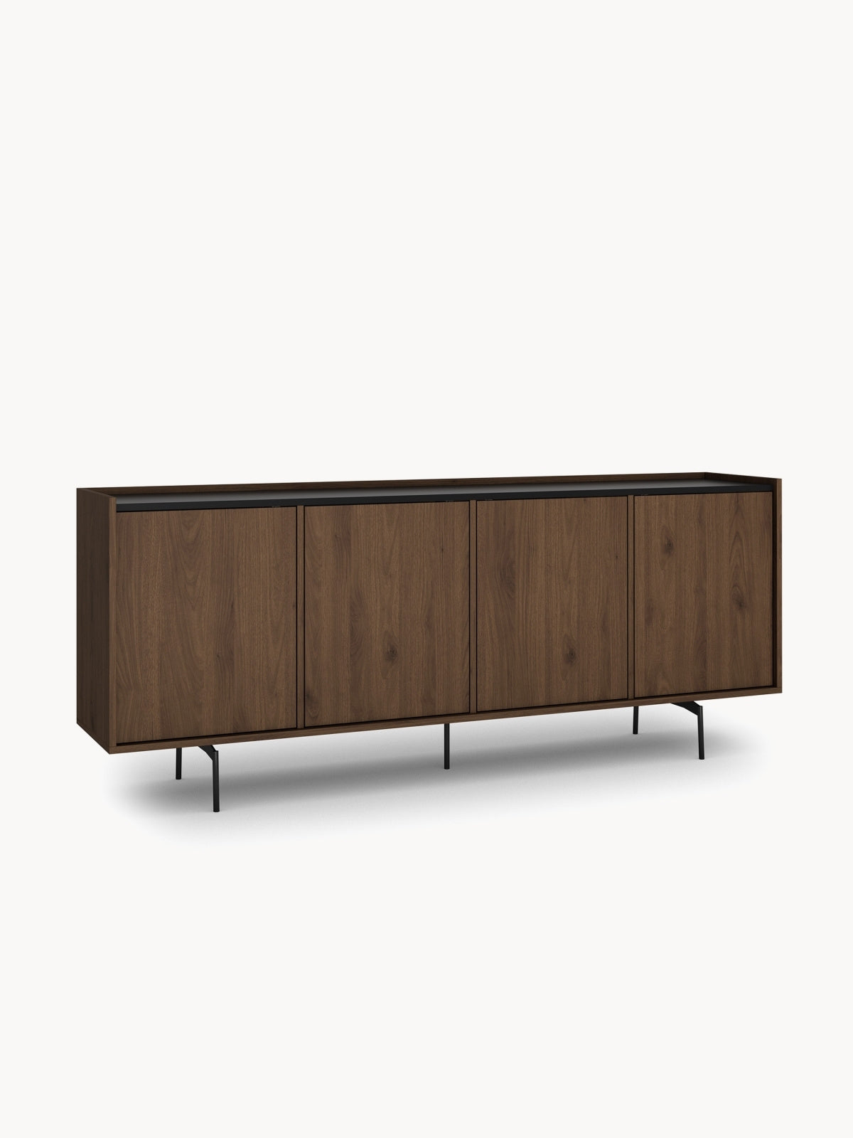 Komod Zenar 200 cm négyajtos - diofa elegant / fekete