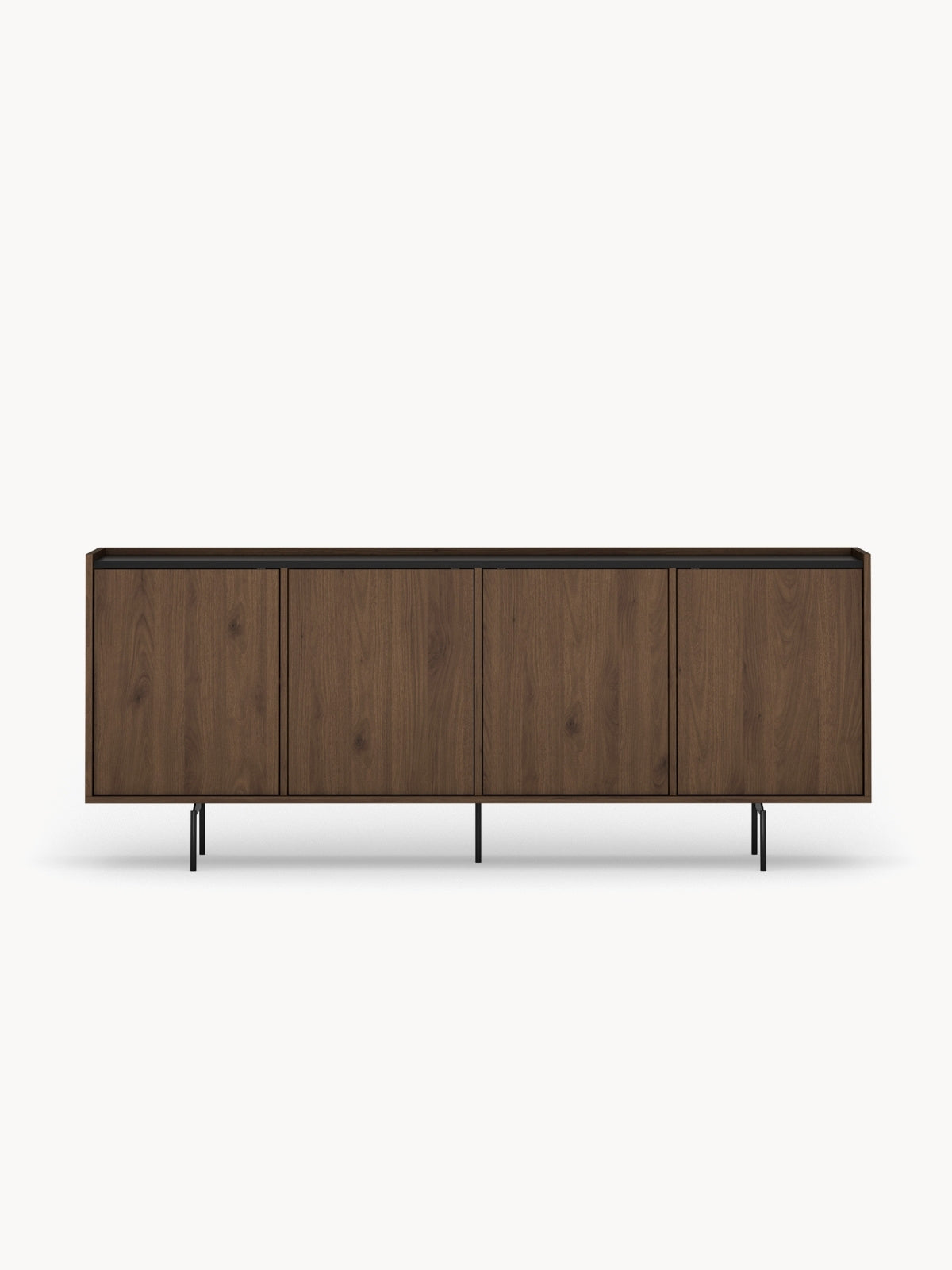 Komod Zenar 200 cm négyajtos - diofa elegant / fekete