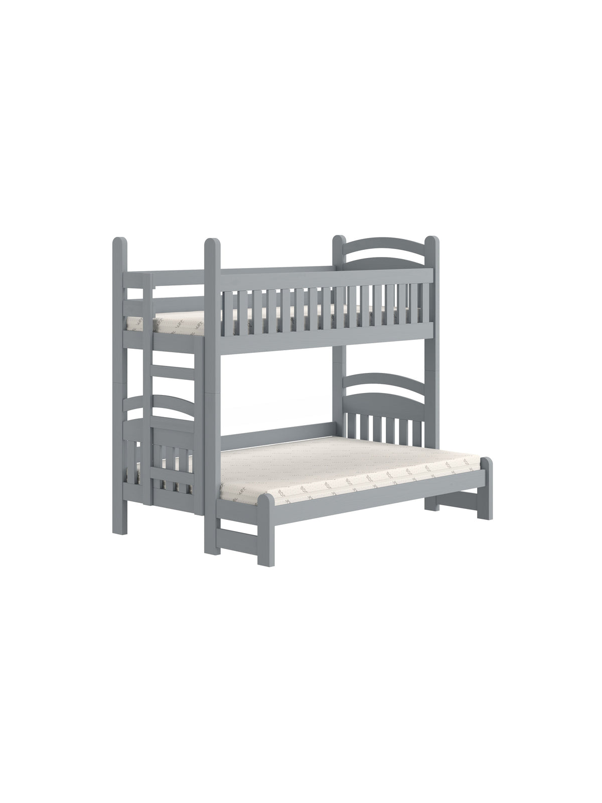 Amely Maxi emeletes ágy 80x200/120x200 balos, szürke színű fa szerkezettel