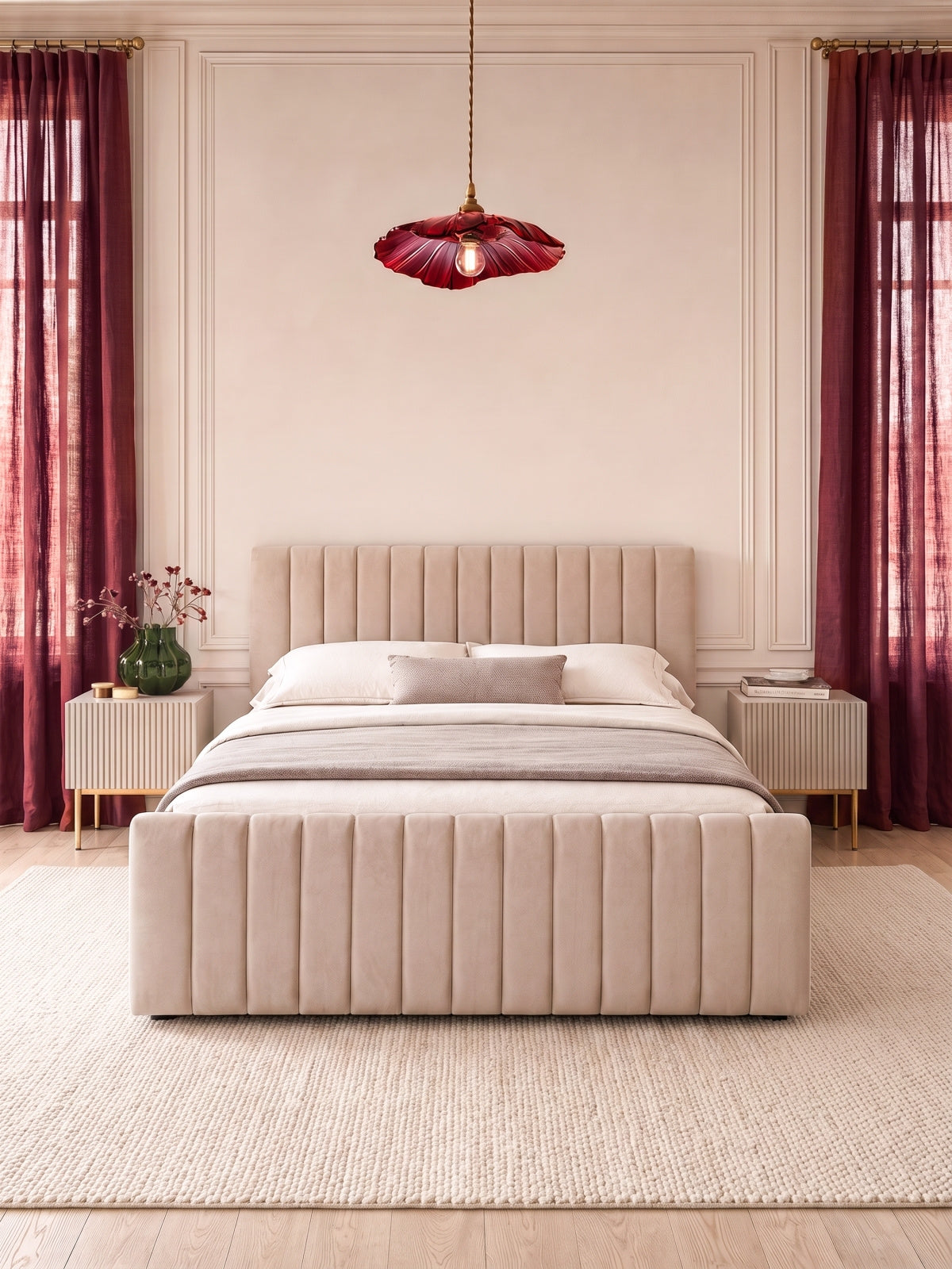 Łóżko tapicerowane Livani 180x200 w nowoczesnym stylu z pojemnikiem i czarnymi nóżkami