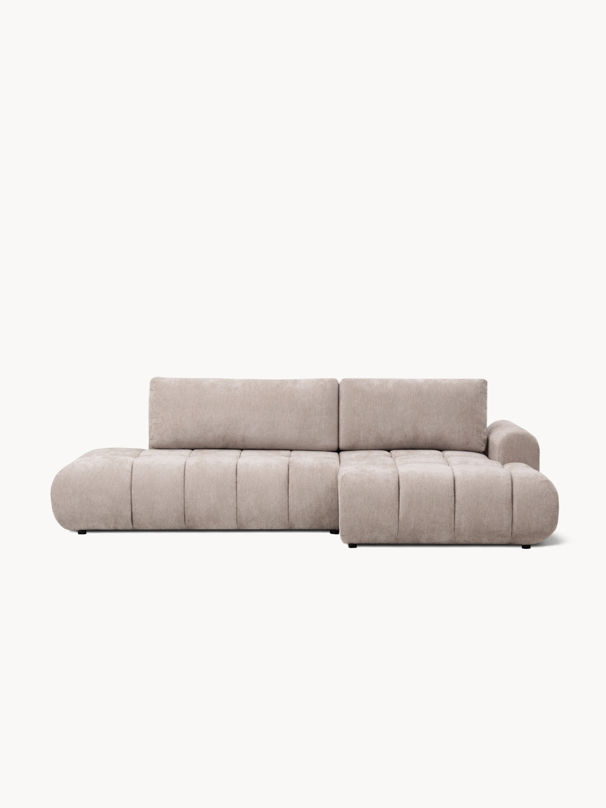 Lutario L II sarokkanapé ágyfunkcióval bézs elölnézetben