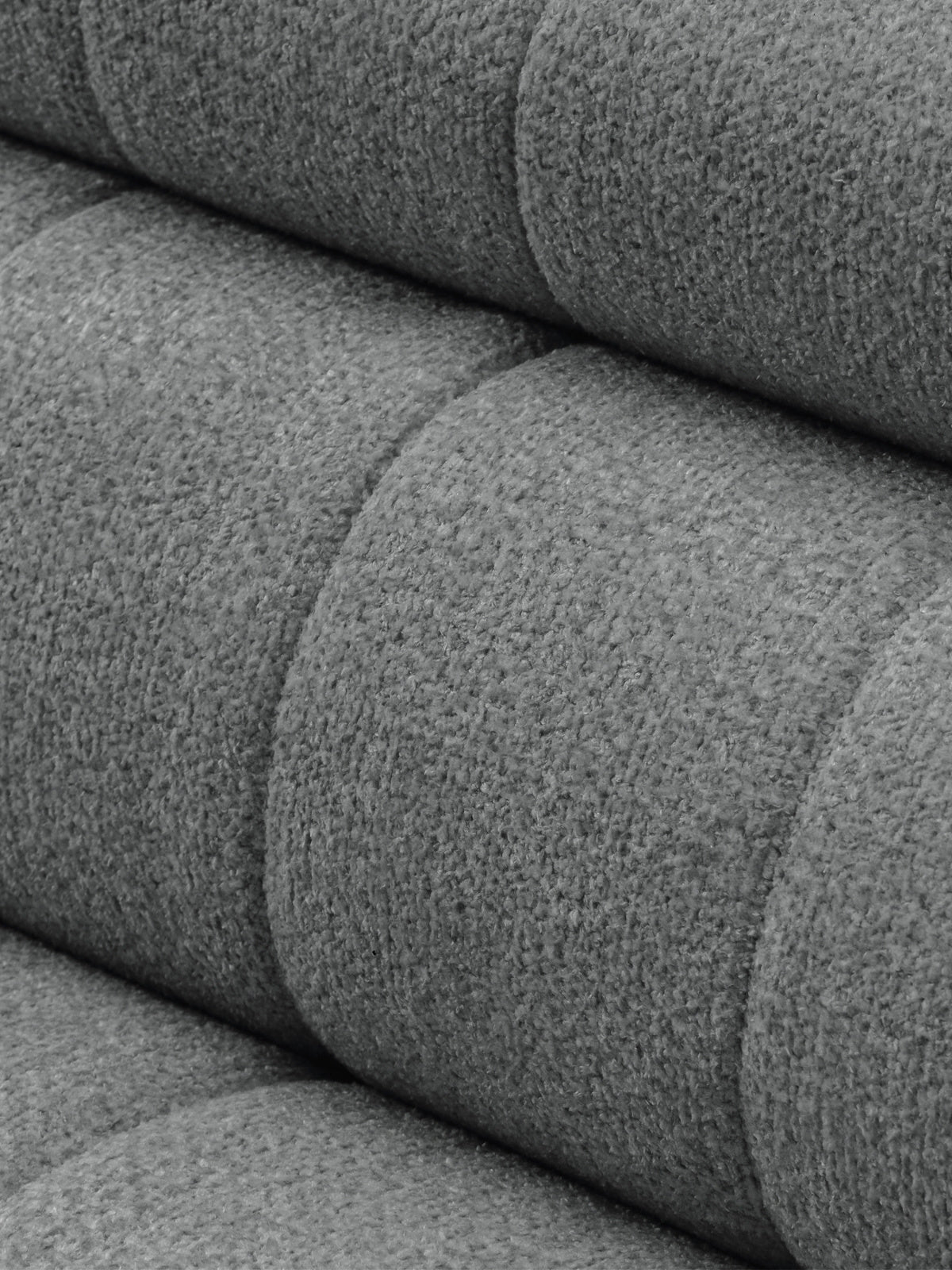 Nardo L sarokkanapé szürke könnyen tisztítható szövet háttámla részlet állítható fejtámlákkal