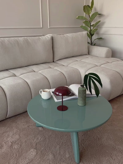 Stolik kawowy okrągły Lumis 80 cm - zielony