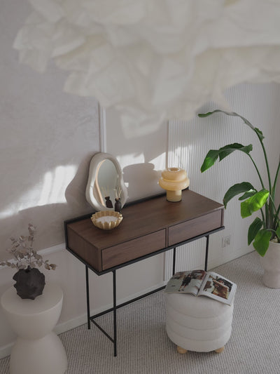 Konsola Zenar 100 cm z szufladami - orzech elegant / czarny